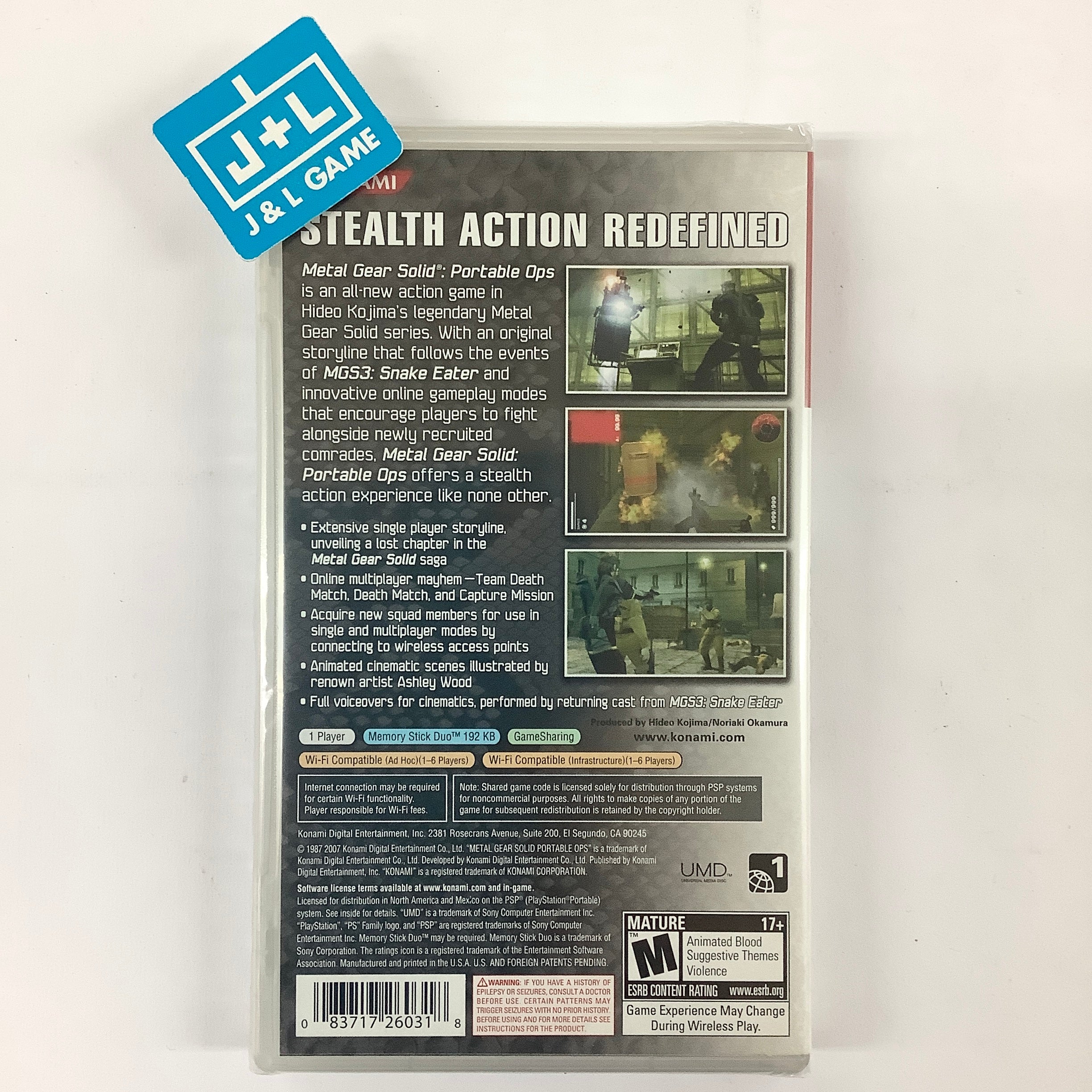 Metal Gear Solid: Portable Ops (Greatest Hits) - Sony PSP | J&L Game