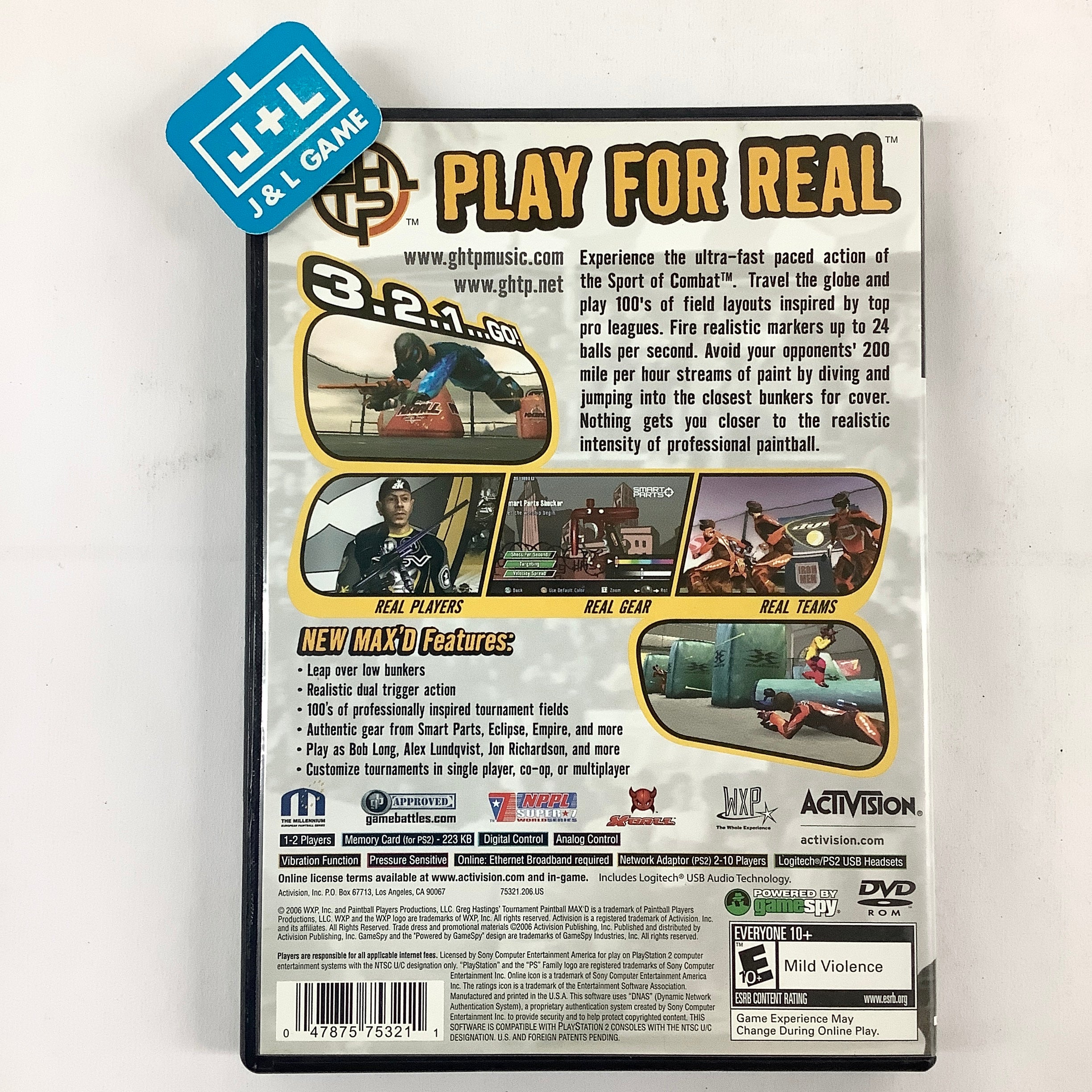 Greg Hastings' Tournament Paintball Max'd - (PS2) PlayStation 2 [Pre-Owned] Video Games Activision Value   
