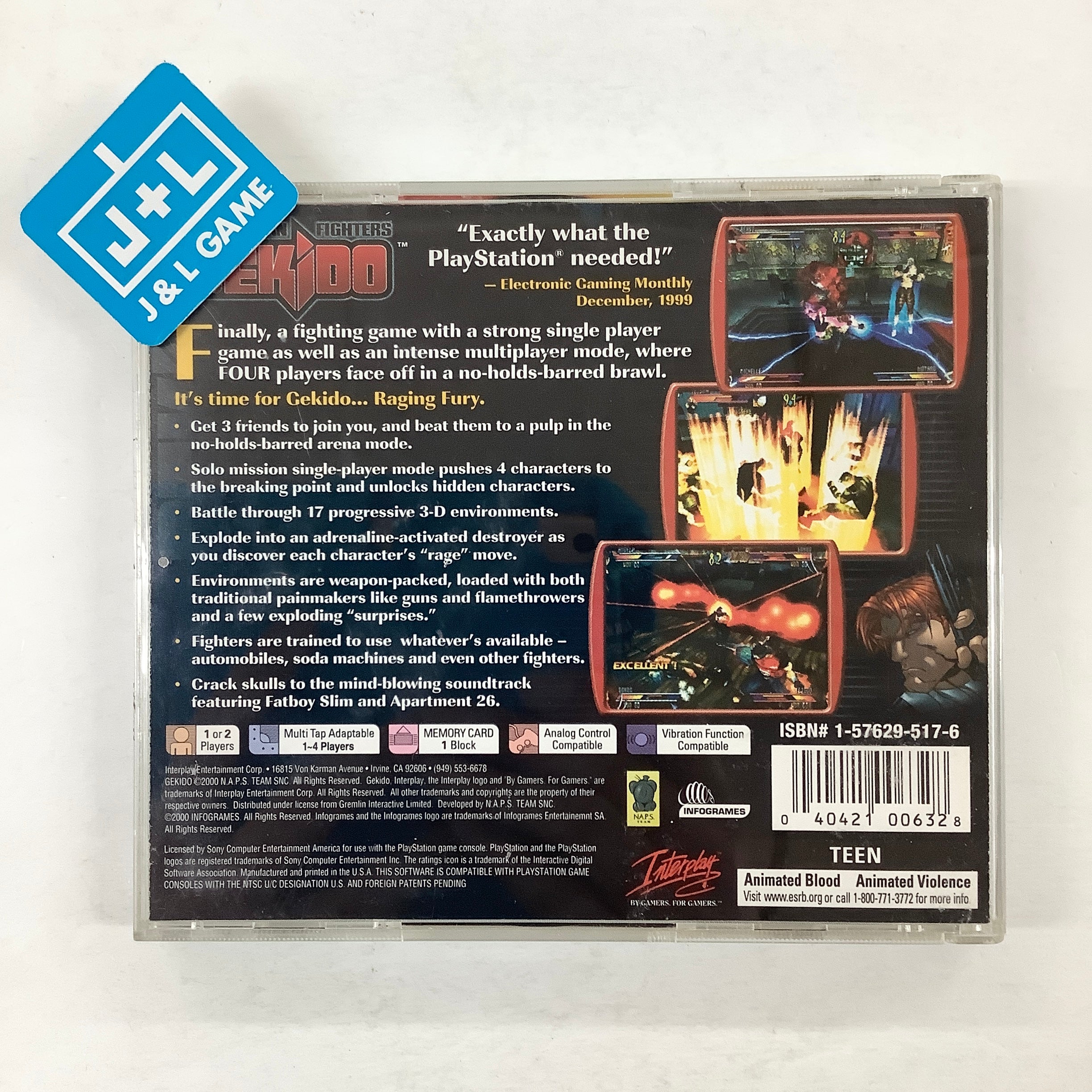 Gekido - (PS1) PlayStation 1 [Pre-Owned] Video Games Interplay   