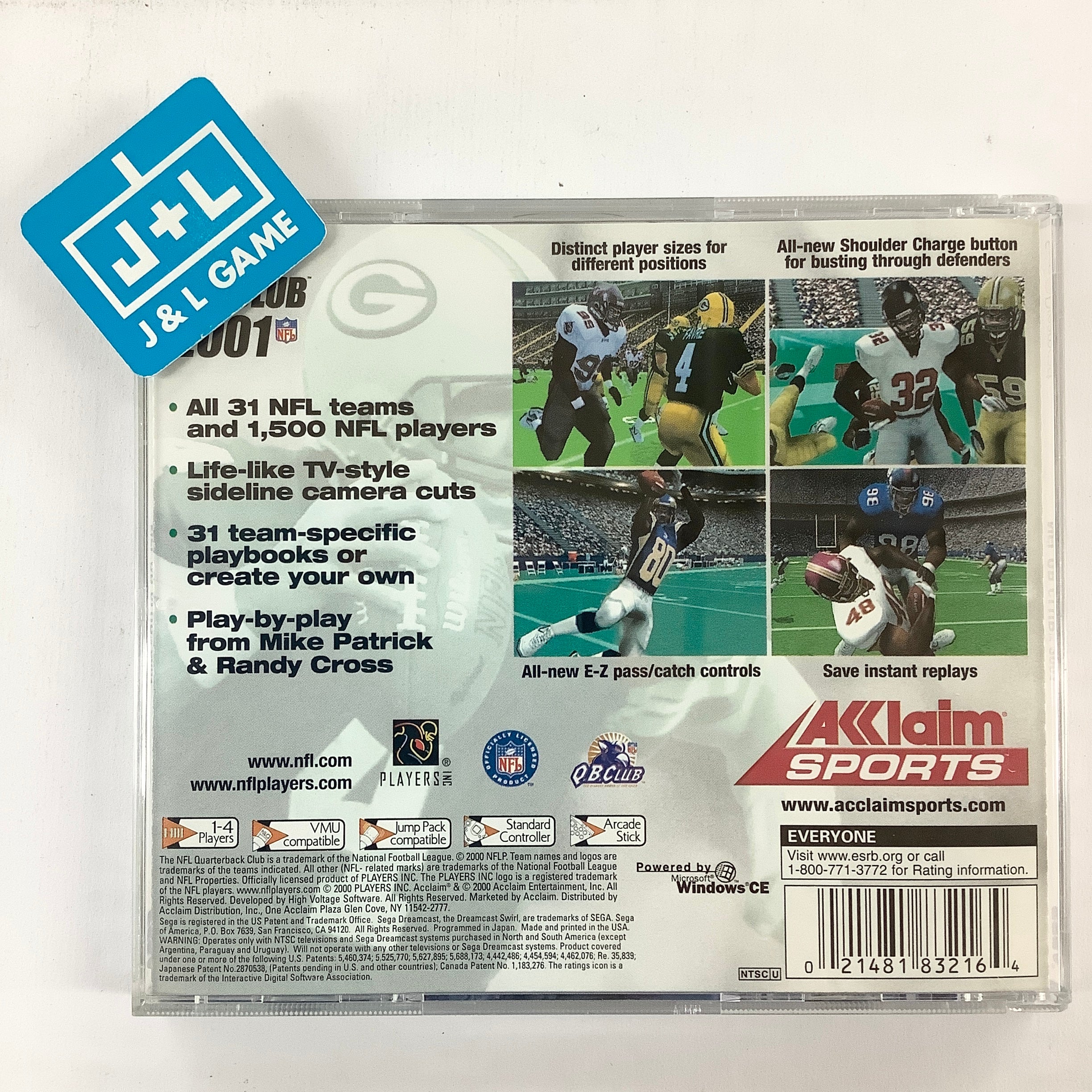NFL QB Club 2001 - (DC) SEGA Dreamcast [Pre-Owned] Video Games Acclaim   