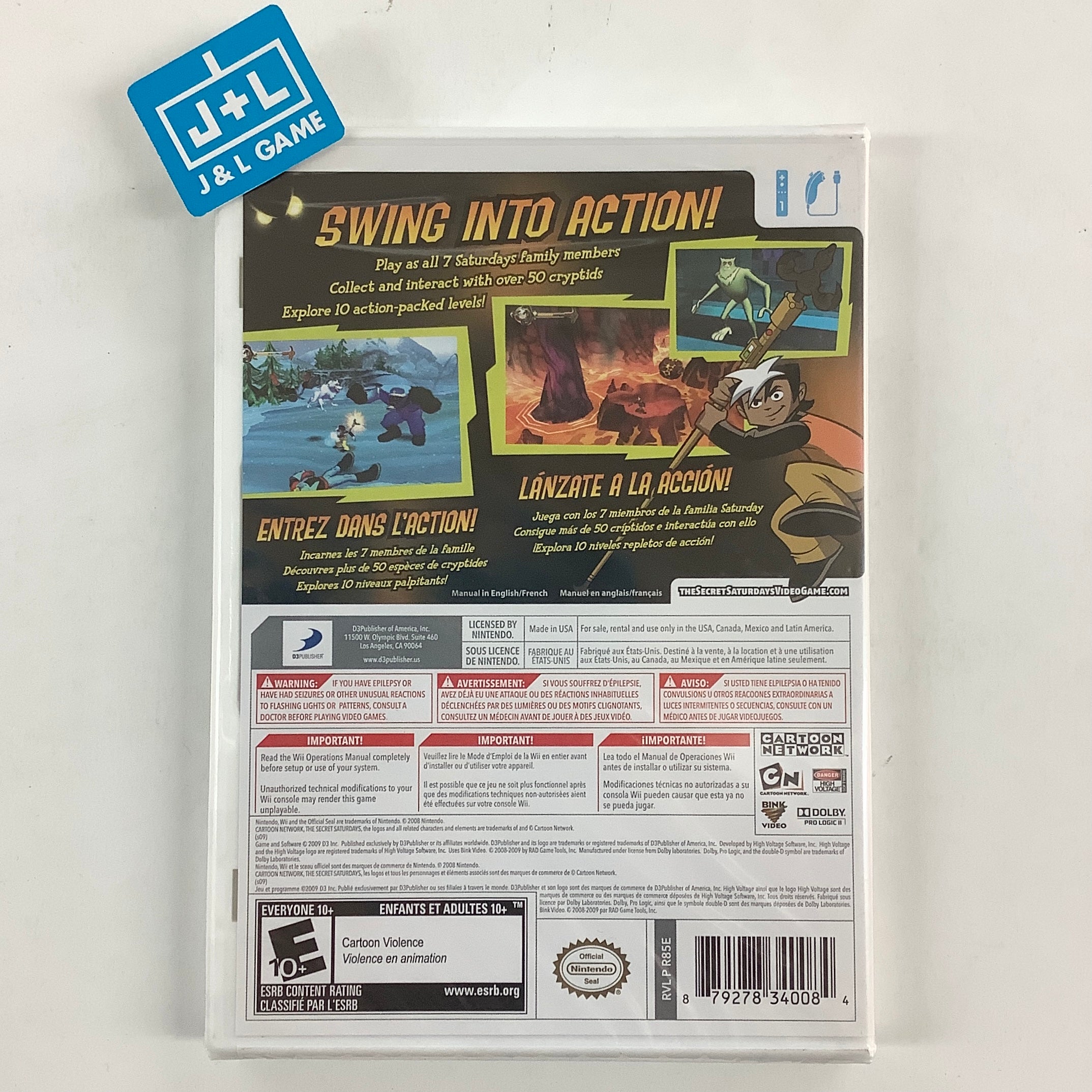 The Secret Saturdays: Beasts of the 5th Sun - Nintendo Wii Video Games D3Publisher   