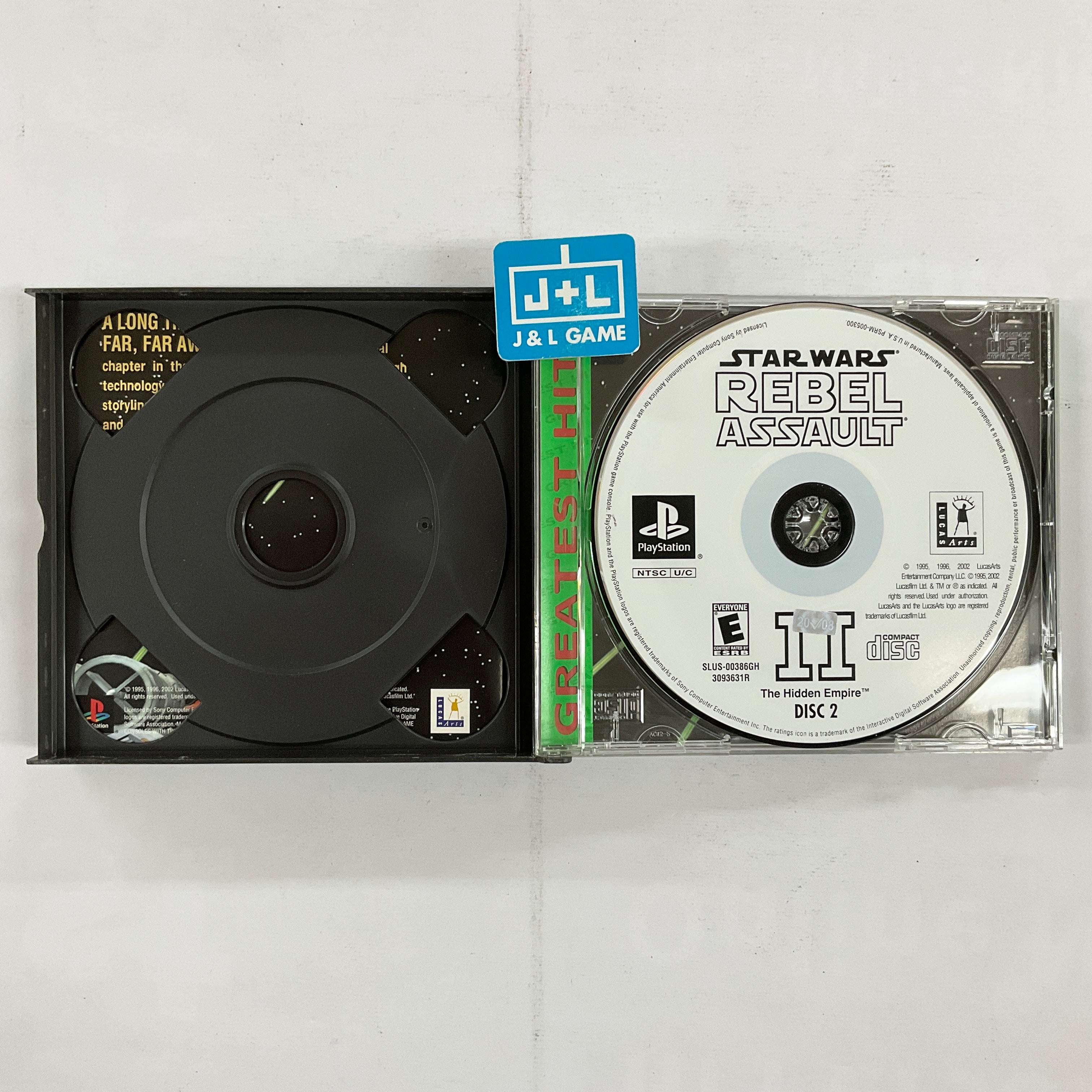 Star Wars: Rebel Assault II The Hidden Empire (Greatest Hits) - (PS1) PlayStation 1 [Pre-Owned] Video Games LucasArts   