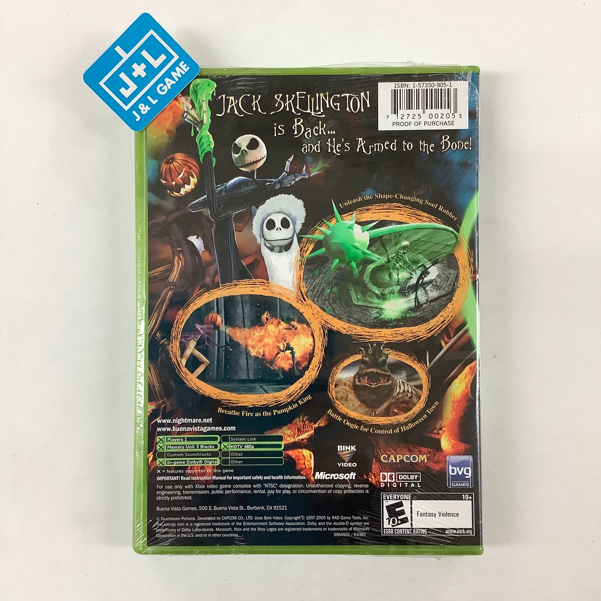 Tim Burton's The Nightmare Before Christmas: Oogie's Revenge - Xbox Video Games Buena Vista Games   