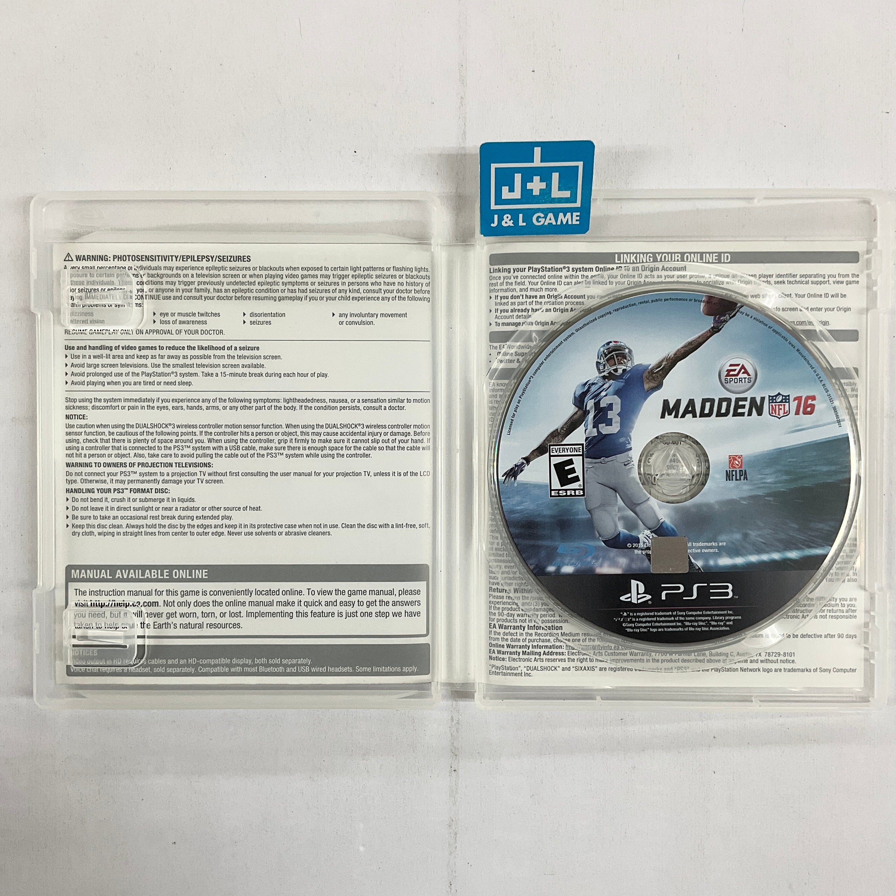 Madden NFL 16 - (PS3) PlayStation 3 [Pre-Owned] Video Games EA Sports   