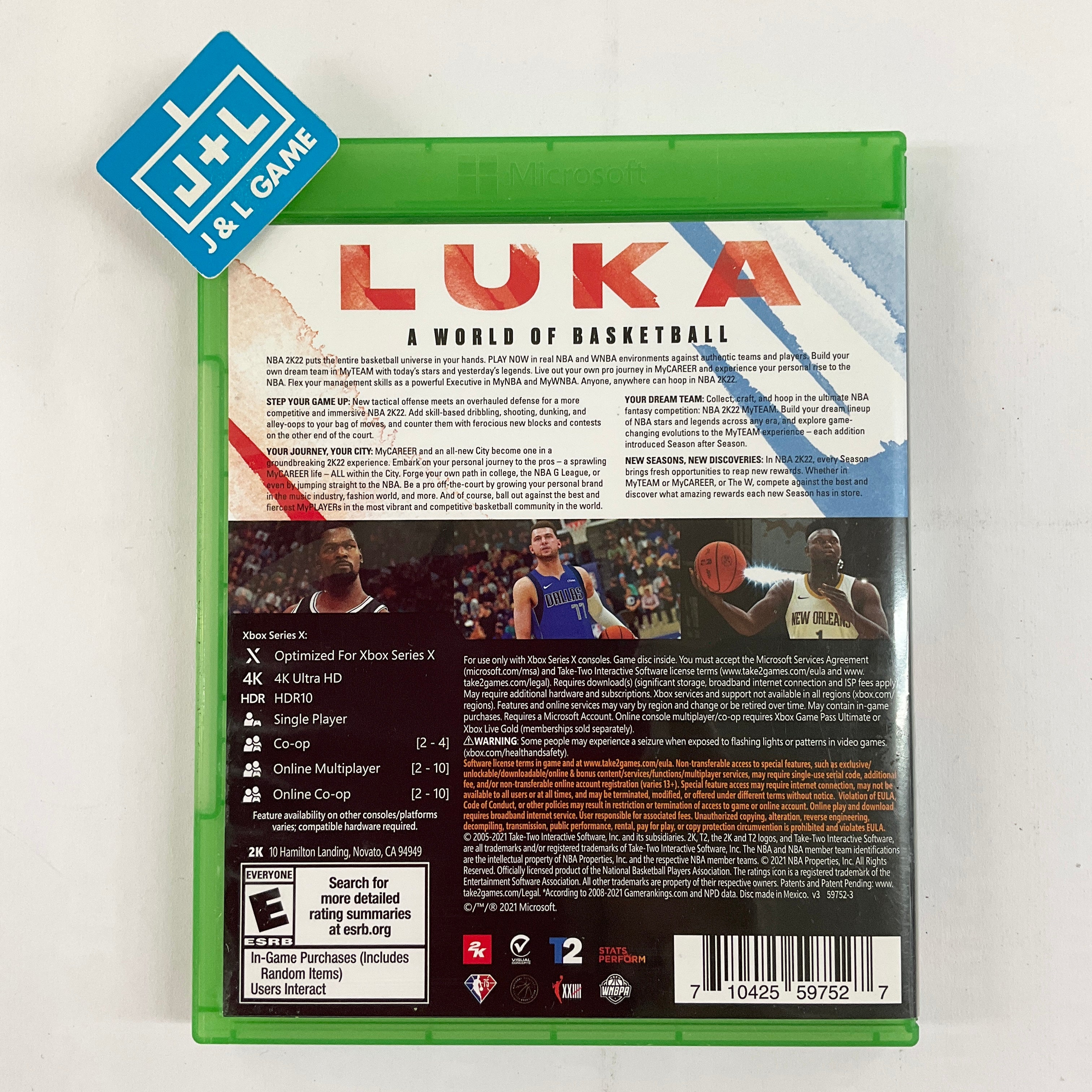 NBA 2K22 - (XSX) Xbox Series X [Pre-Owned] Video Games 2K   