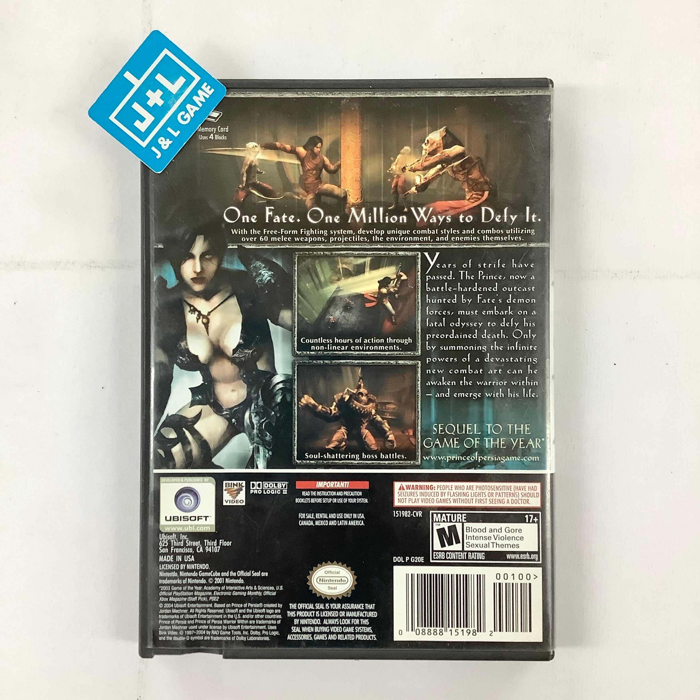 Prince of Persia: Warrior Within - (GC) GameCube [Pre-Owned] Video Games Ubisoft   