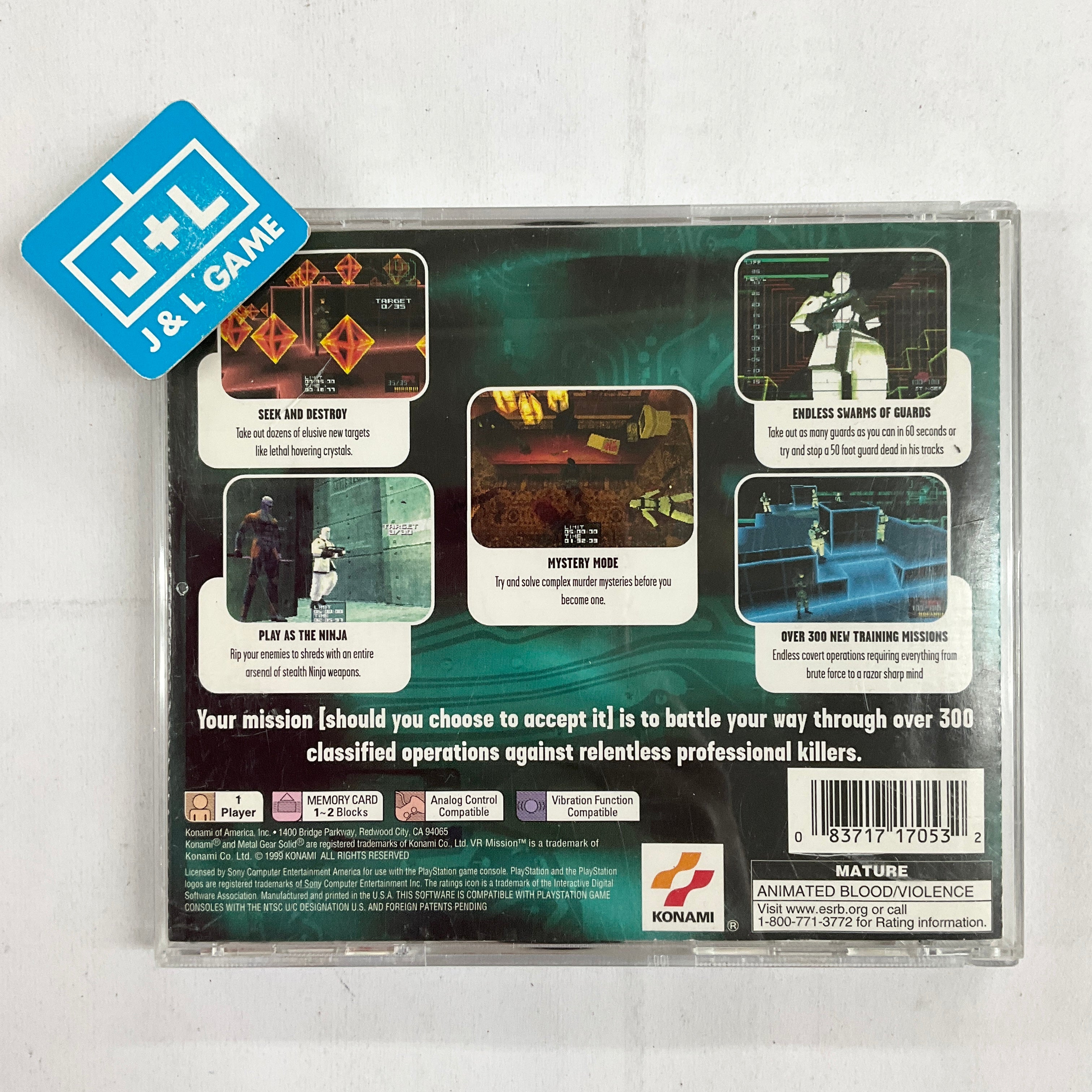 Metal Gear Solid VR Missions - (PS1) PlayStation 1 [Pre-Owned] Video Games Konami   