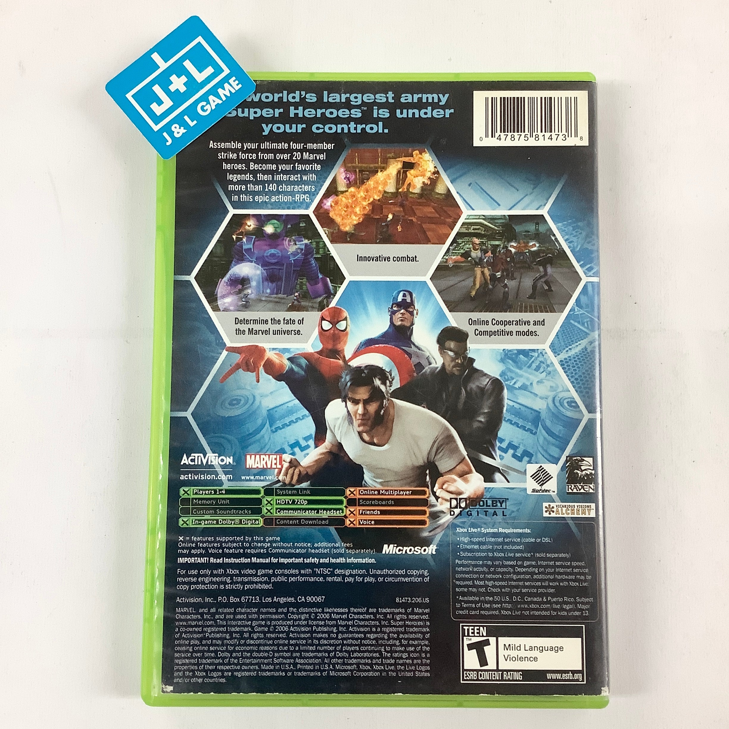 Marvel: Ultimate Alliance - (XB) Xbox [Pre-Owned] Video Games Activision   