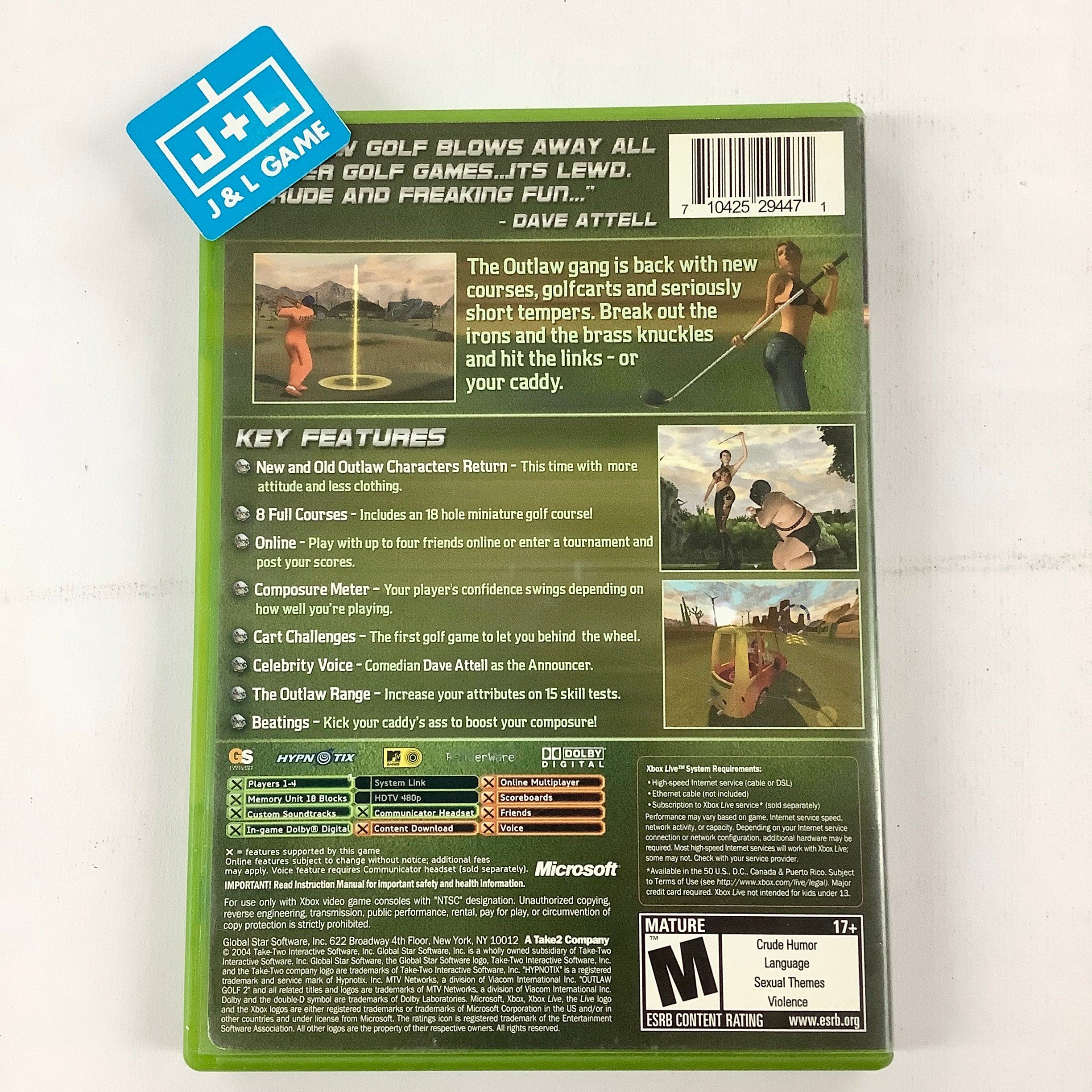 Outlaw Golf 2 - (XB) Xbox [Pre-Owned] Video Games Global Star Software   