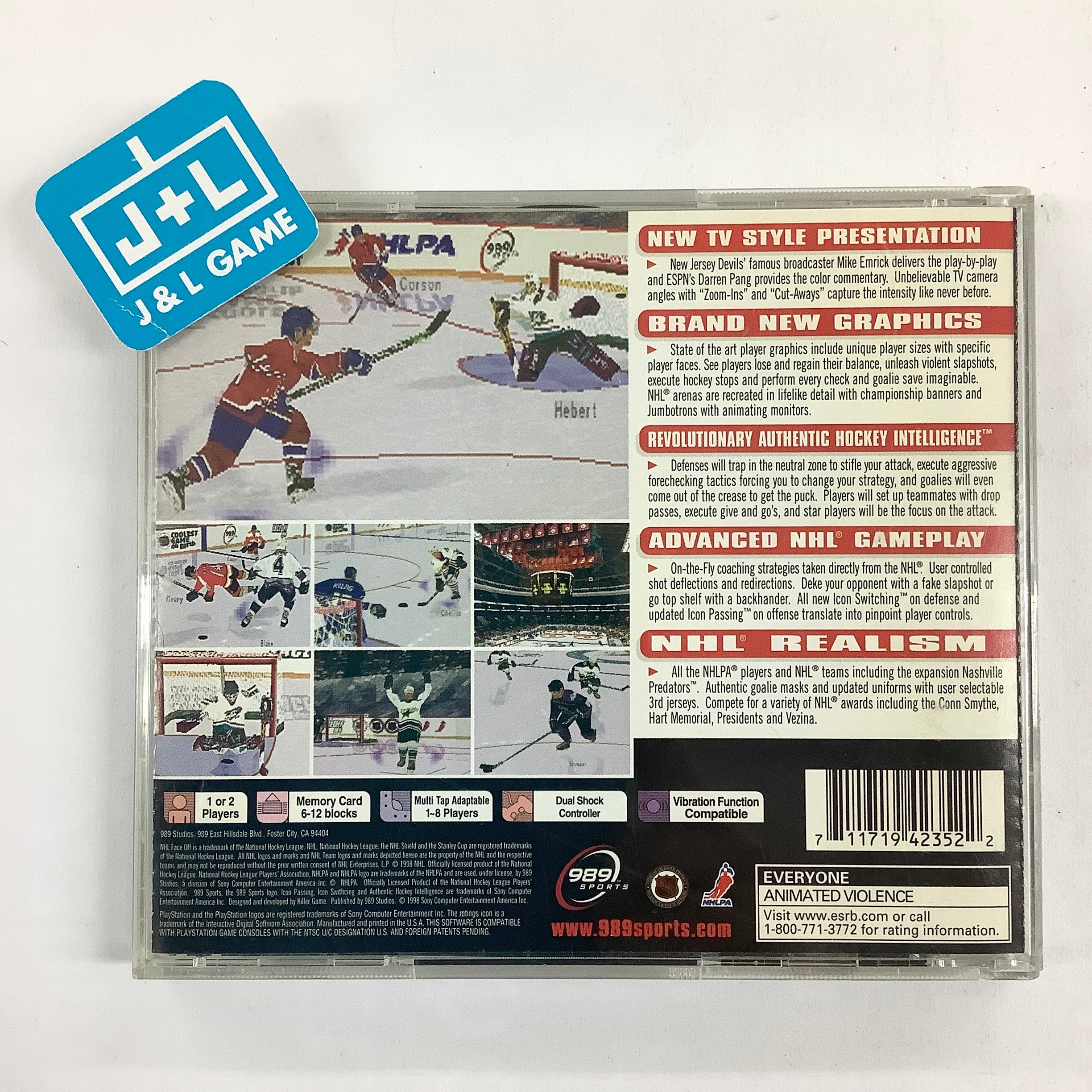 NHL FaceOff 99 - (PS1) PlayStation 1 [Pre-Owned] Video Games 989 Sports   