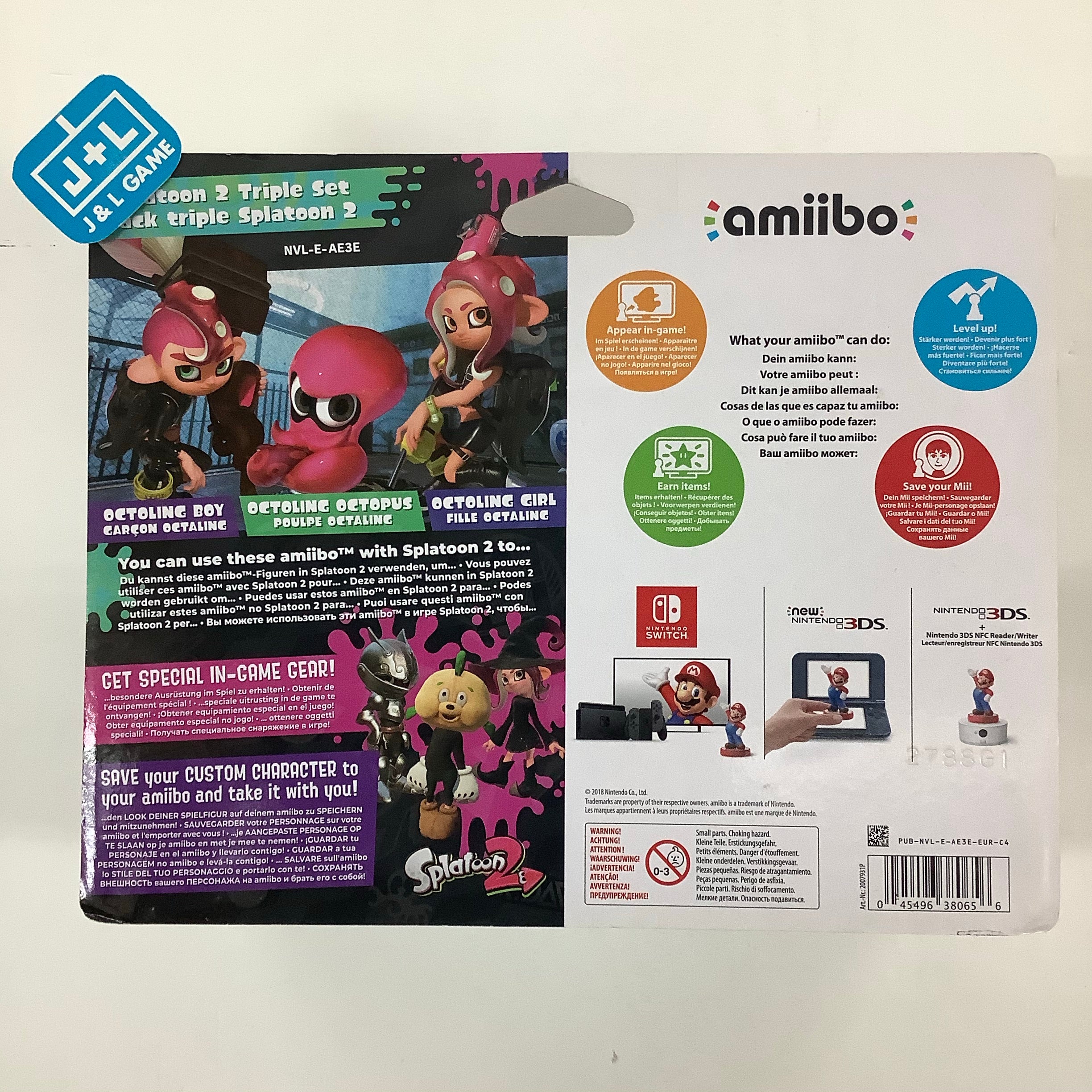 octoling amiibo gear Octoling 3-pack (Splatoon series) - Nintendo Switch Amiibo (European I