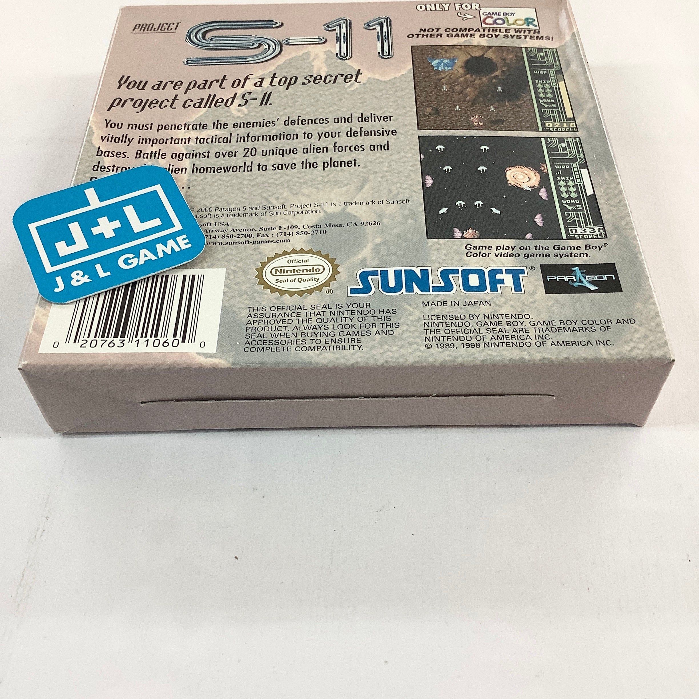 Project S-11 - (GBC) Game Boy Color [Pre-Owned] Video Games SunSoft   