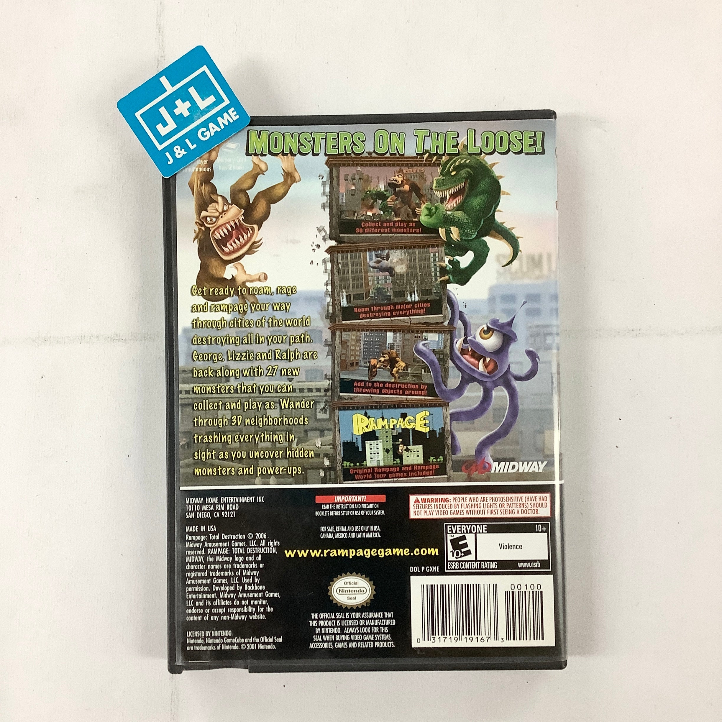 Rampage: Total Destruction - (GC) GameCube [Pre-Owned] Video Games Midway   