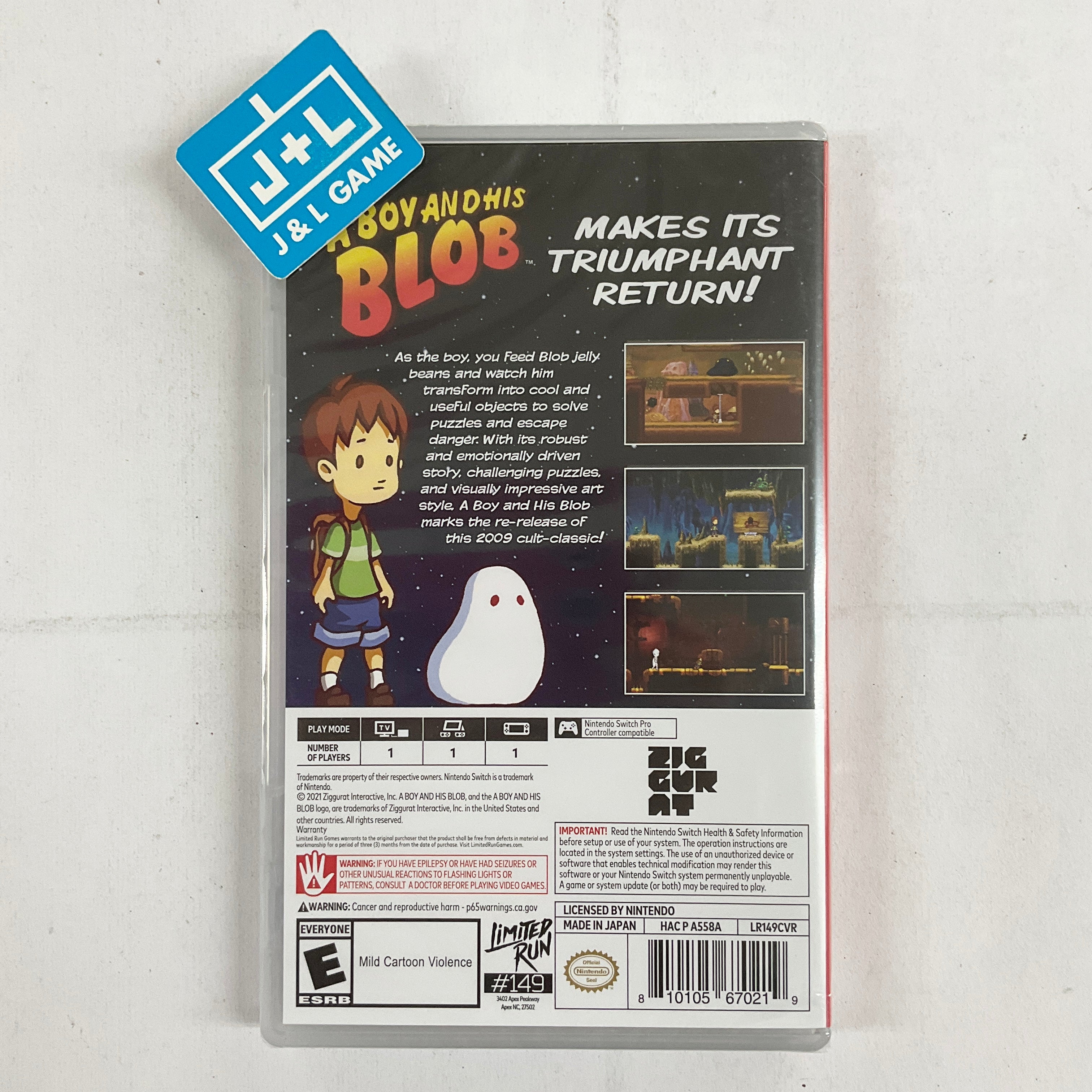 A Boy And His Blob (Limited Run #149) - (NSW) Nintendo Switch Video Games Limited Run Games   