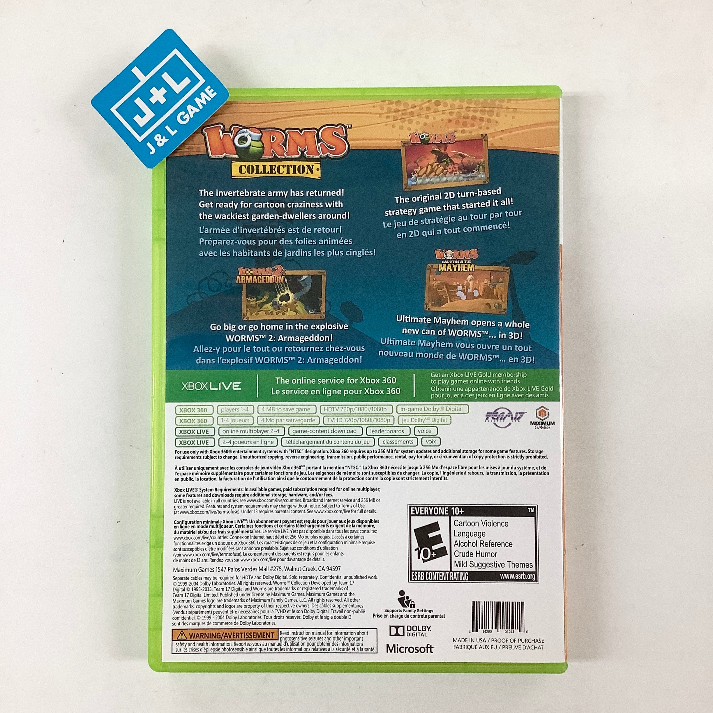 Worms Collection - Xbox 360 [Pre-Owned] Video Games Maximum Games   