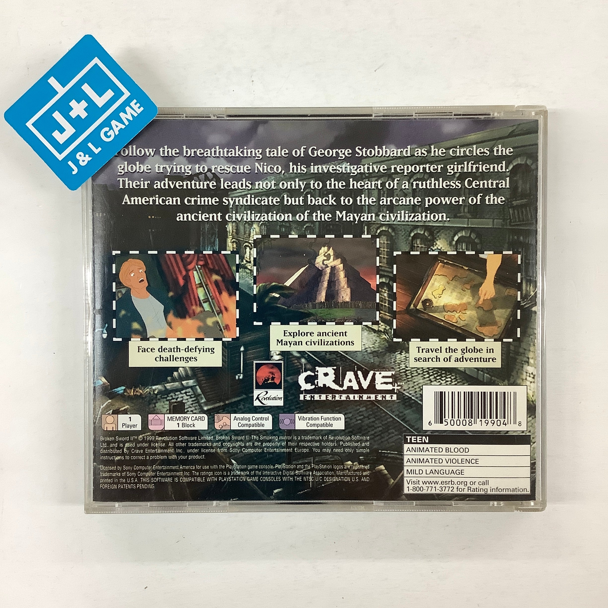 Broken Sword II: The Smoking Mirror - (PS1) PlayStation 1 [Pre-Owned] Video Games Crave   