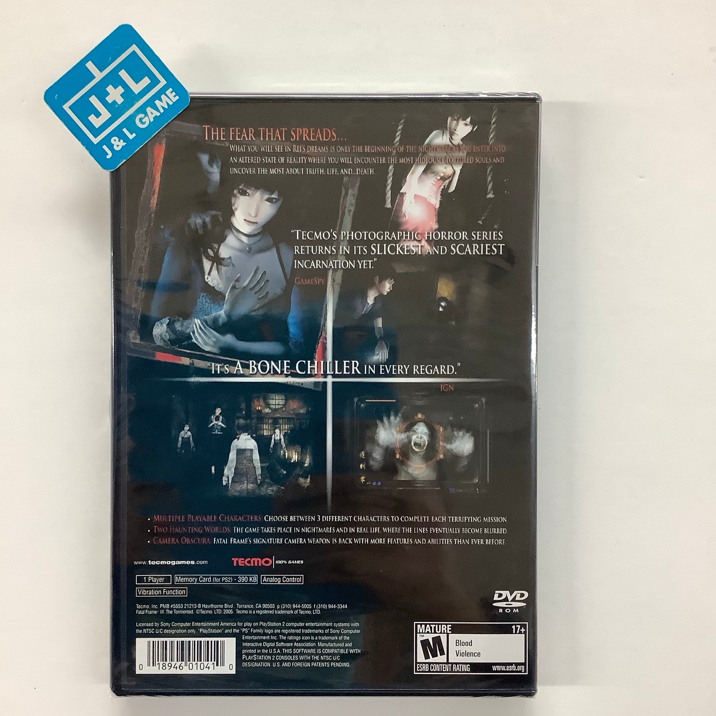 Fatal Frame III: The Tormented - (PS2) PlayStation 2 Video Games Tecmo Koei   