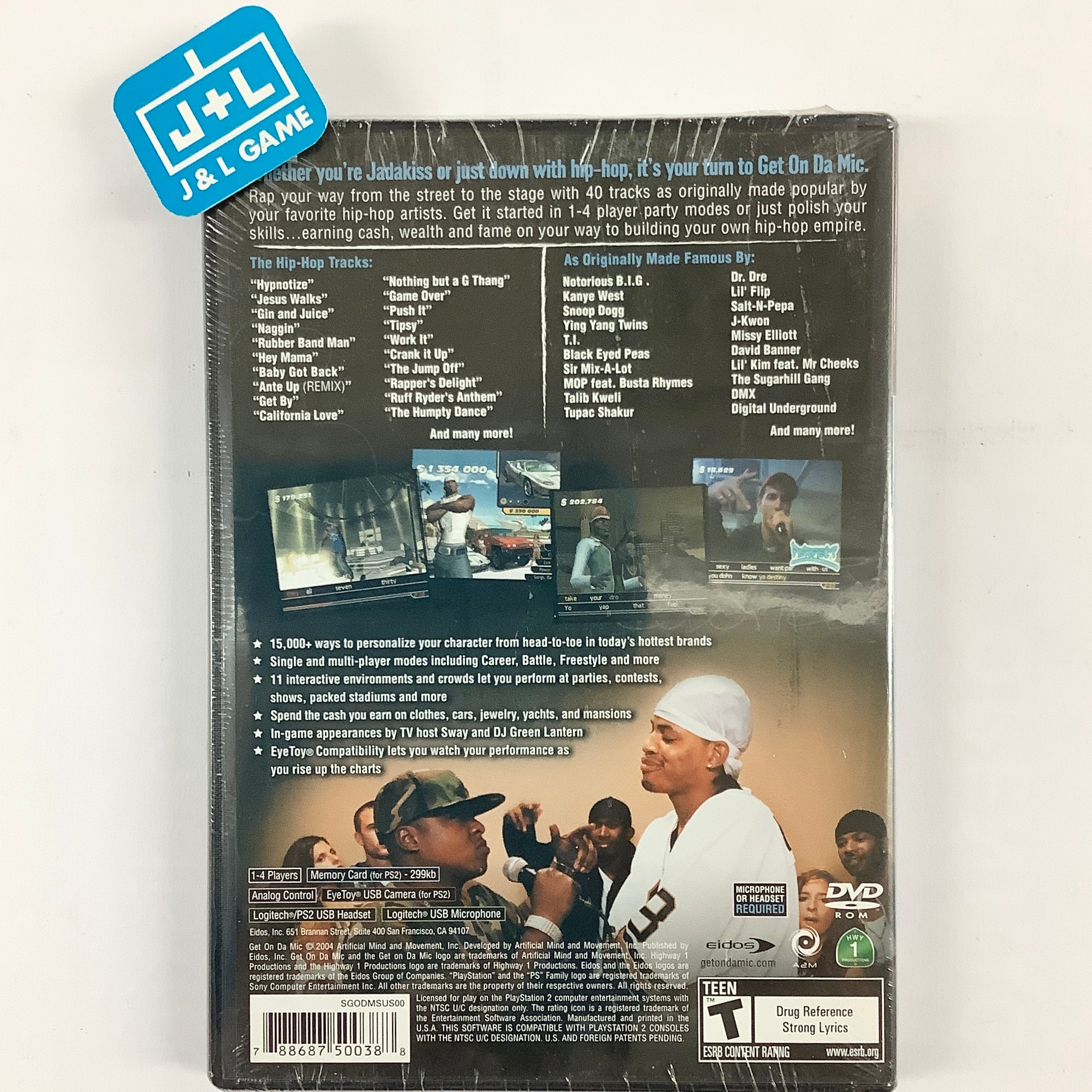 Get On Da Mic - (PS2) PlayStation 2 Video Games Eidos Interactive   