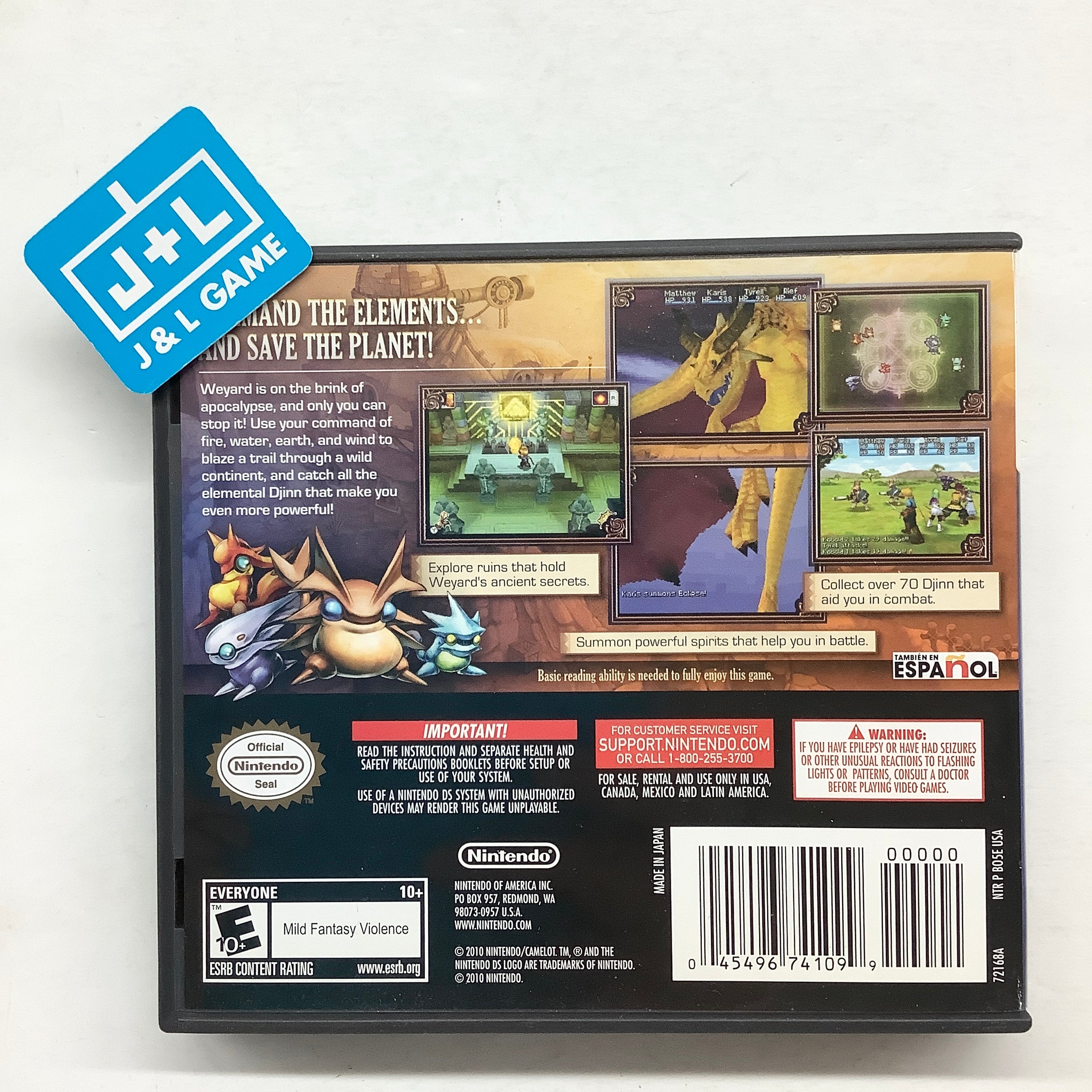Golden Sun: Dark Dawn - (NDS) Nintendo DS [Pre-Owned] Video Games Nintendo   