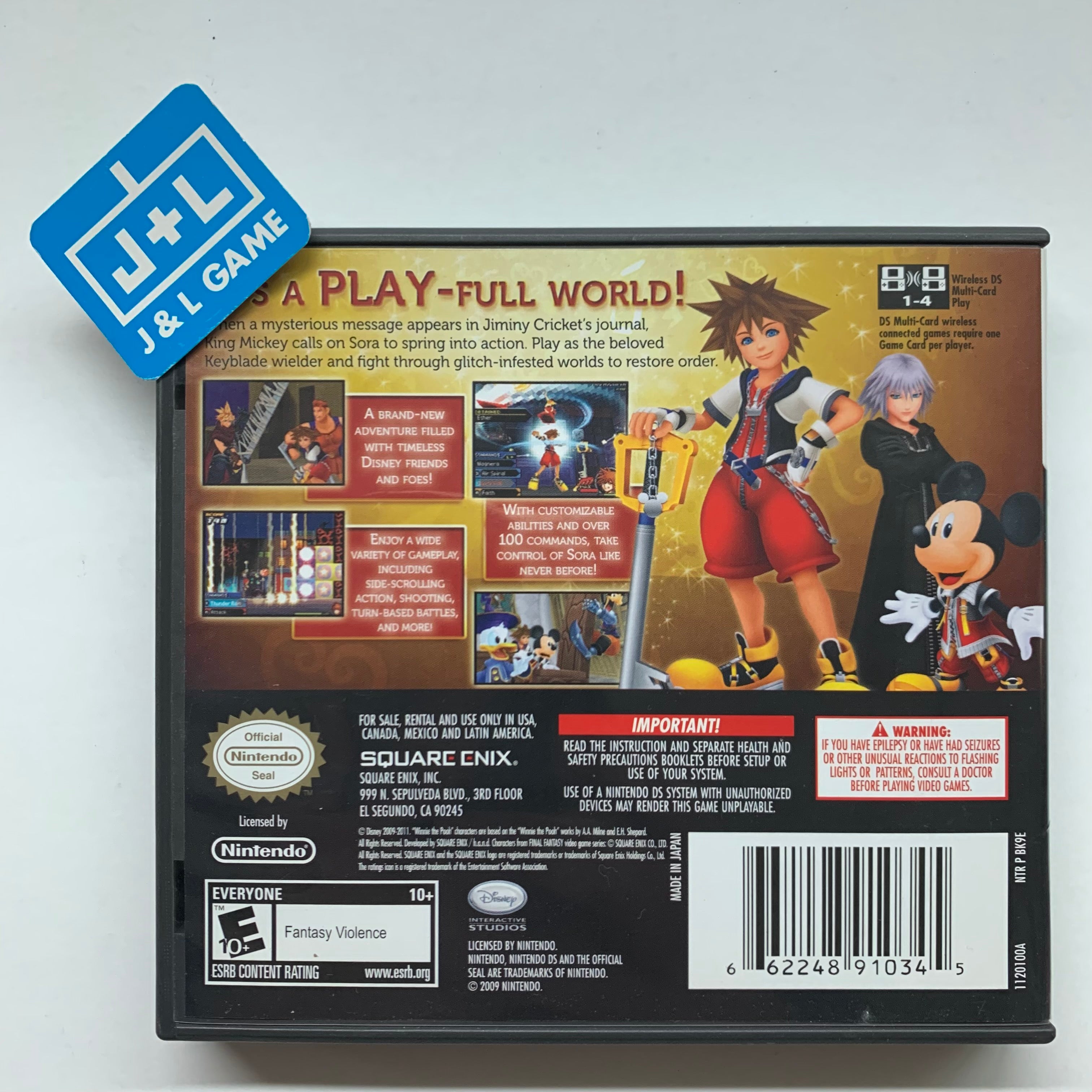 Kingdom Hearts Re:coded - (NDS) Nintendo DS [Pre-Owned] | J&L Game