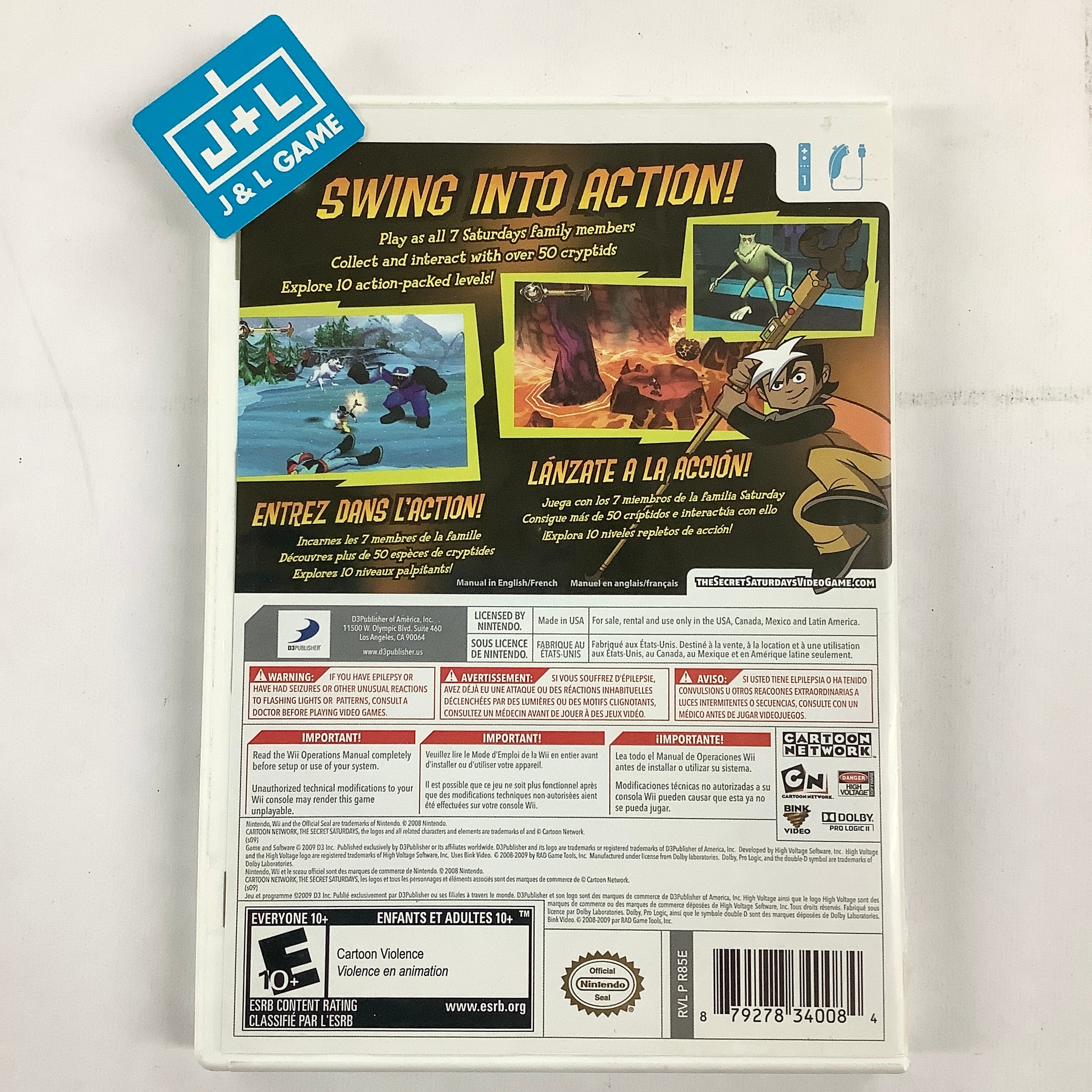 The Secret Saturdays: Beasts of the 5th Sun - Nintendo Wii [Pre-Owned] Video Games D3Publisher   