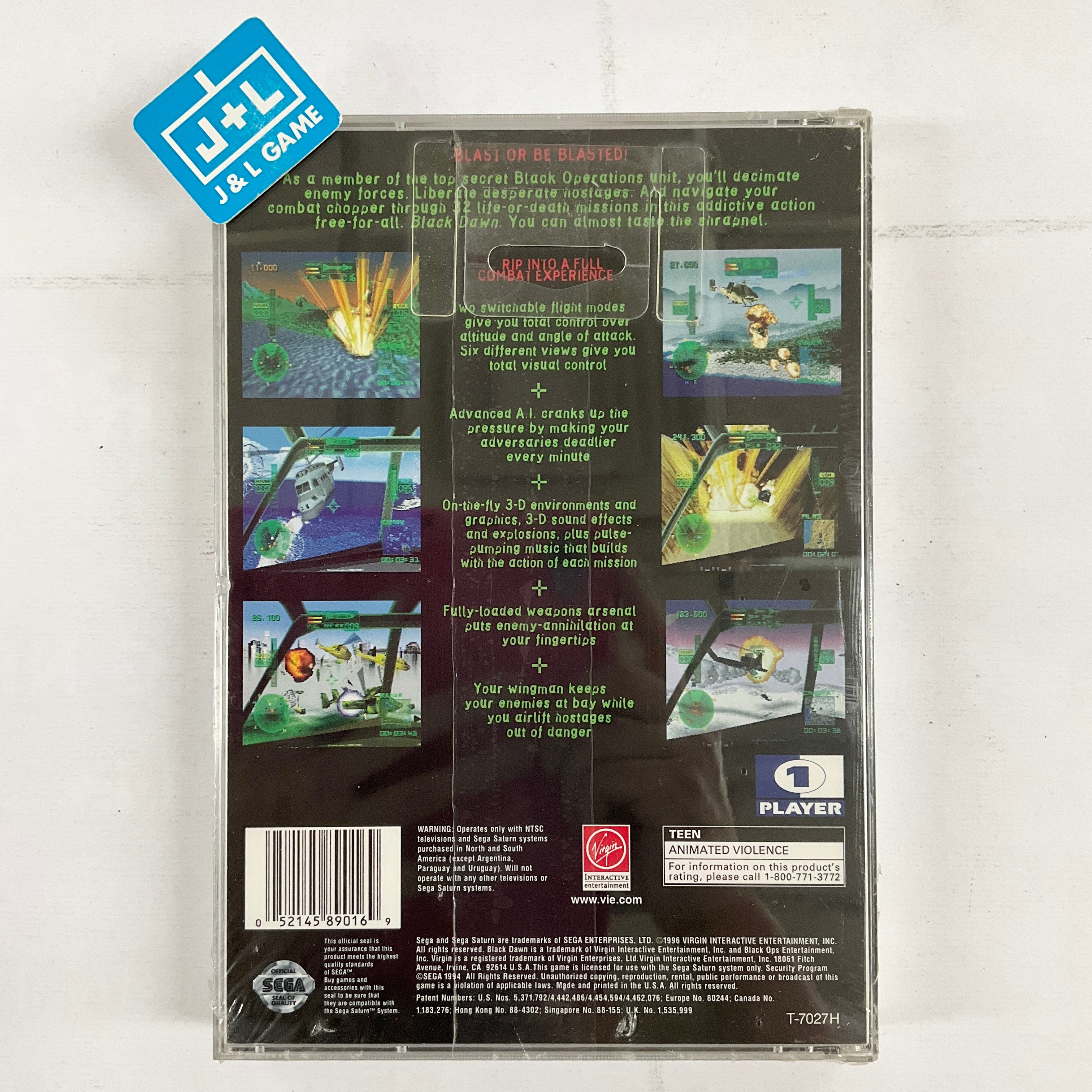 Black Dawn - (SS) SEGA Saturn Video Games Virgin Interactive   