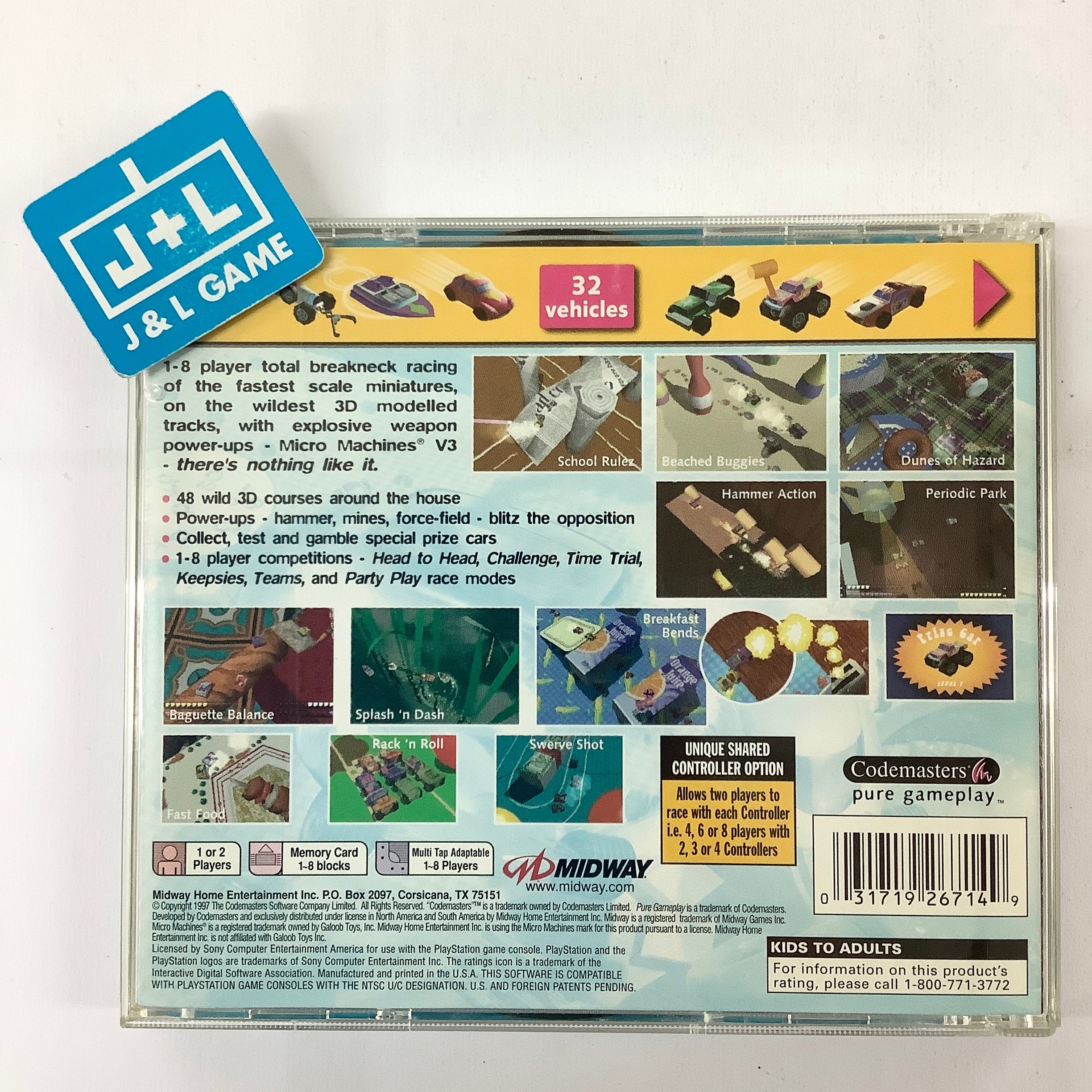 Micro Machines V3 - (PS1) PlayStation 1 [Pre-Owned] Video Games Midway   