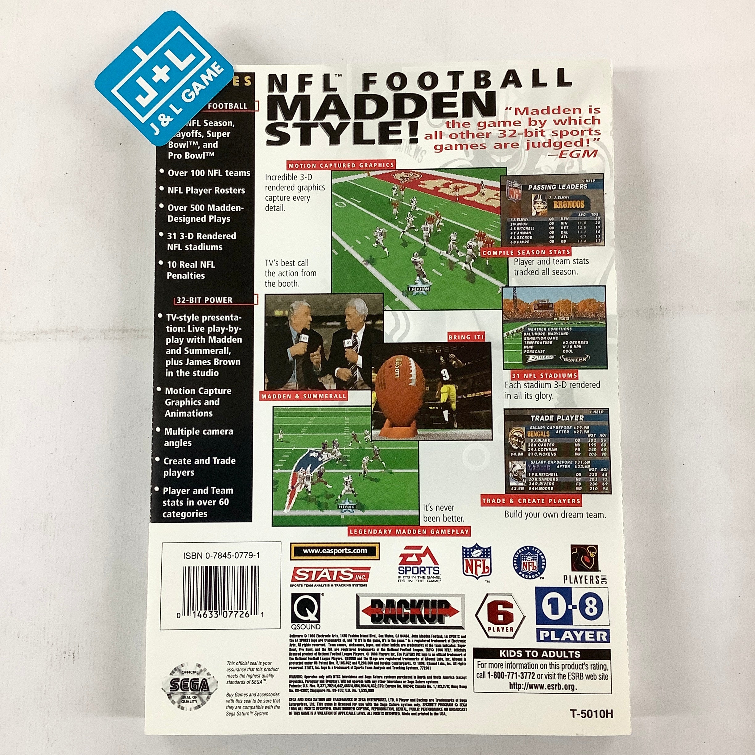 Madden NFL 97 - (SS) SEGA Saturn [Pre-Owned] | J&L Game