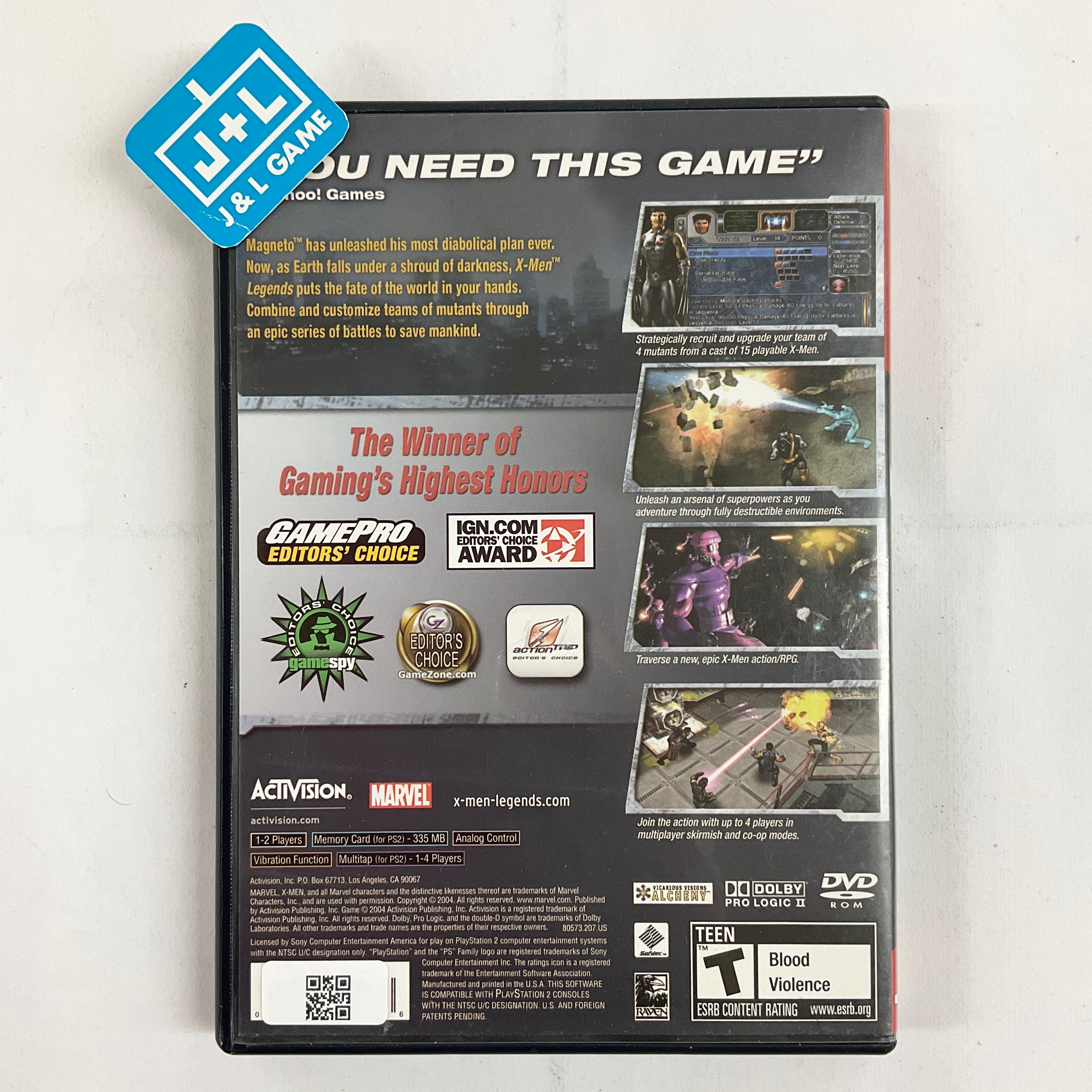 X-MEN LEGENDS SONY PLAYSTATION 2 PS2 EDITION PAL COMPLET X-MEN LEGENDS SONY PLAYSTATION 2 PS2 EDITION PAL COMPLET