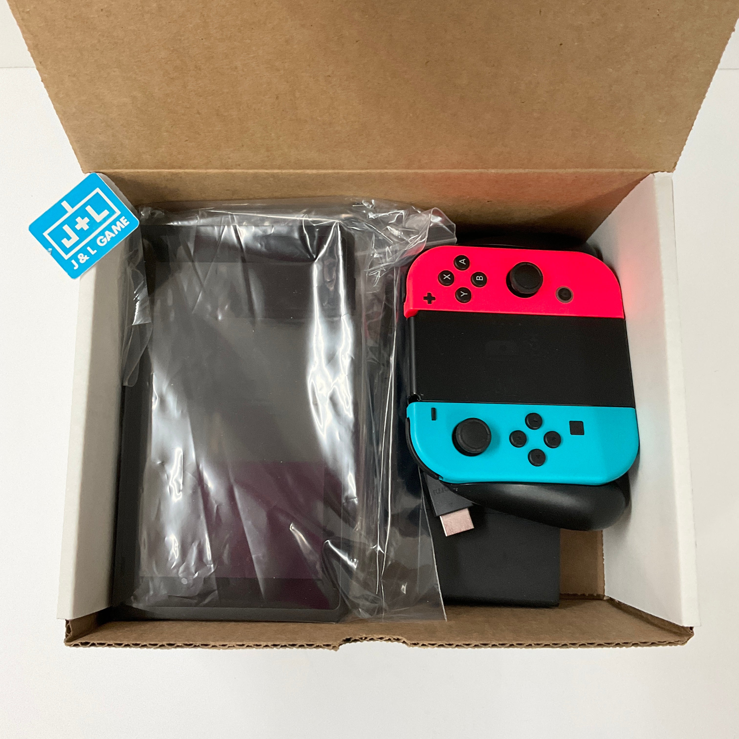 Nintendo Switch Console with Neon Blue and Neon Red Joy-Con (L-R