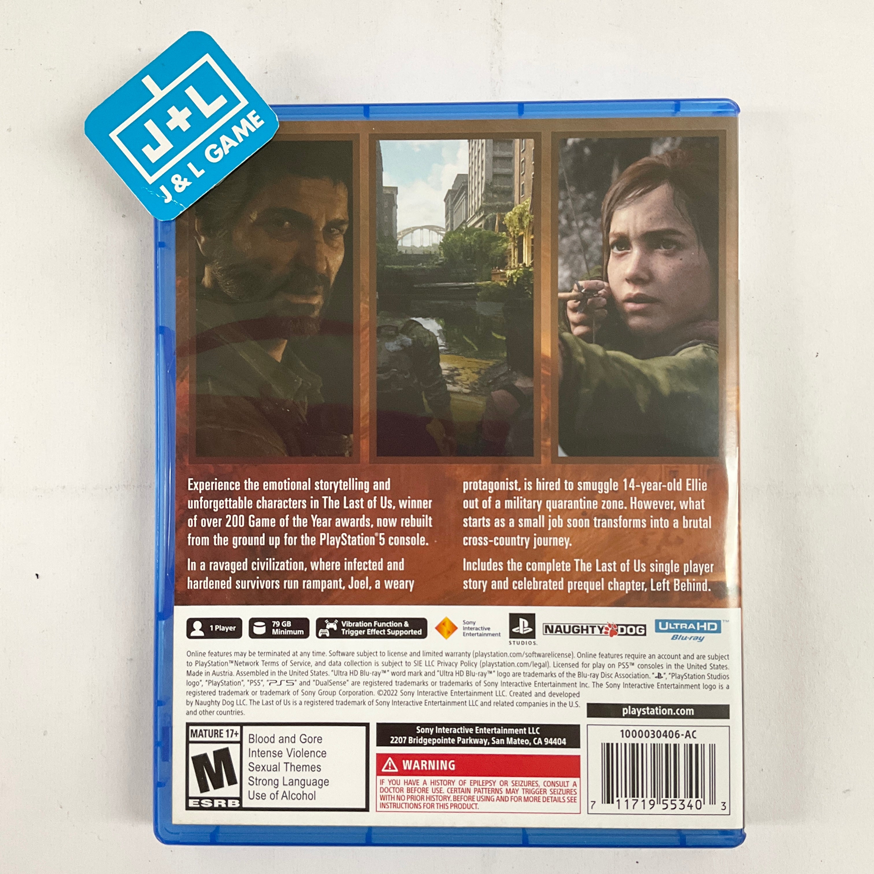 The Last of Us Part I – (PS5) PlayStation 5 [Pre-Owned] Video Games Naughty Dog   