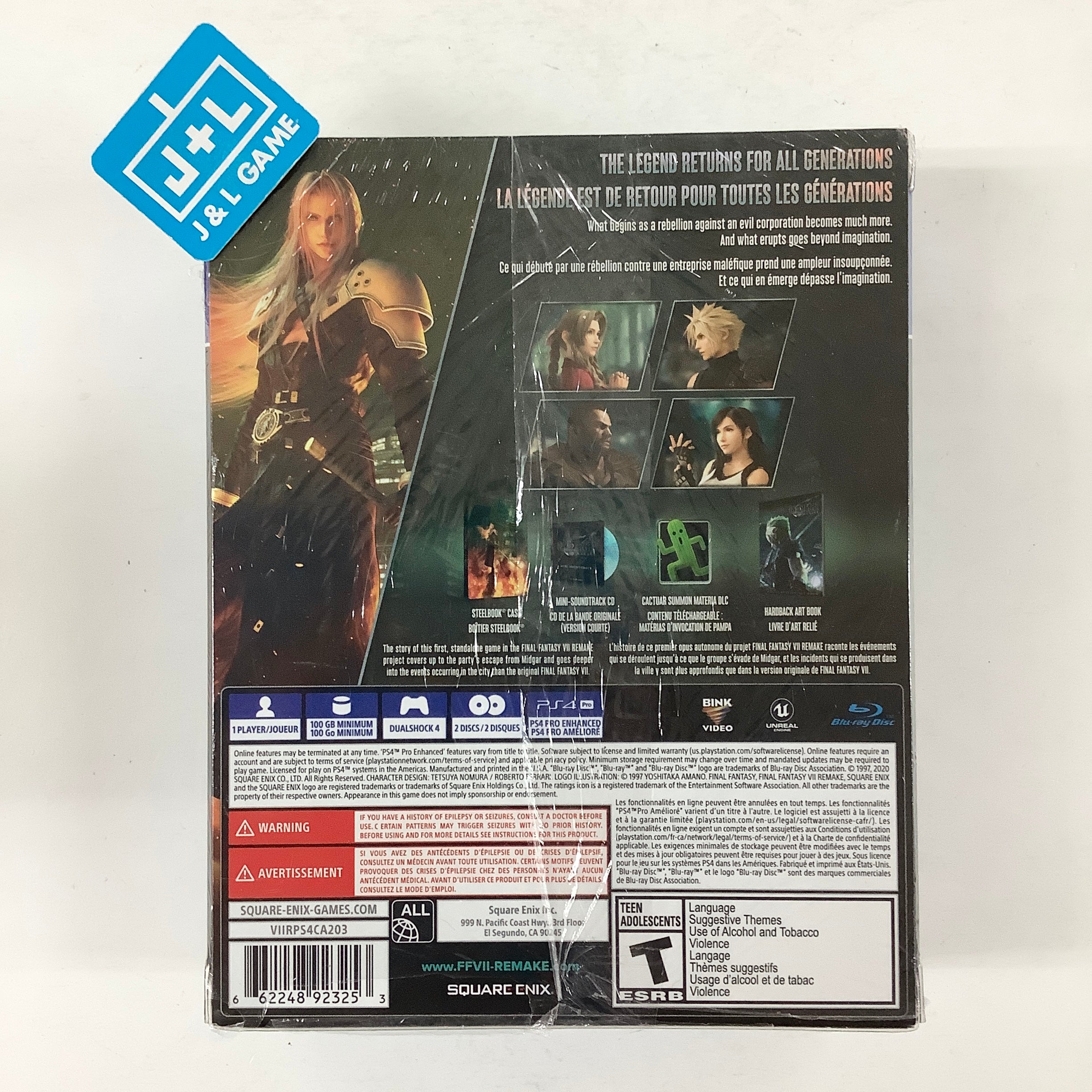 Final Fantasy VII Remake (Deluxe Edition) - (PS4) PlayStation 4 Video Games Square Enix   