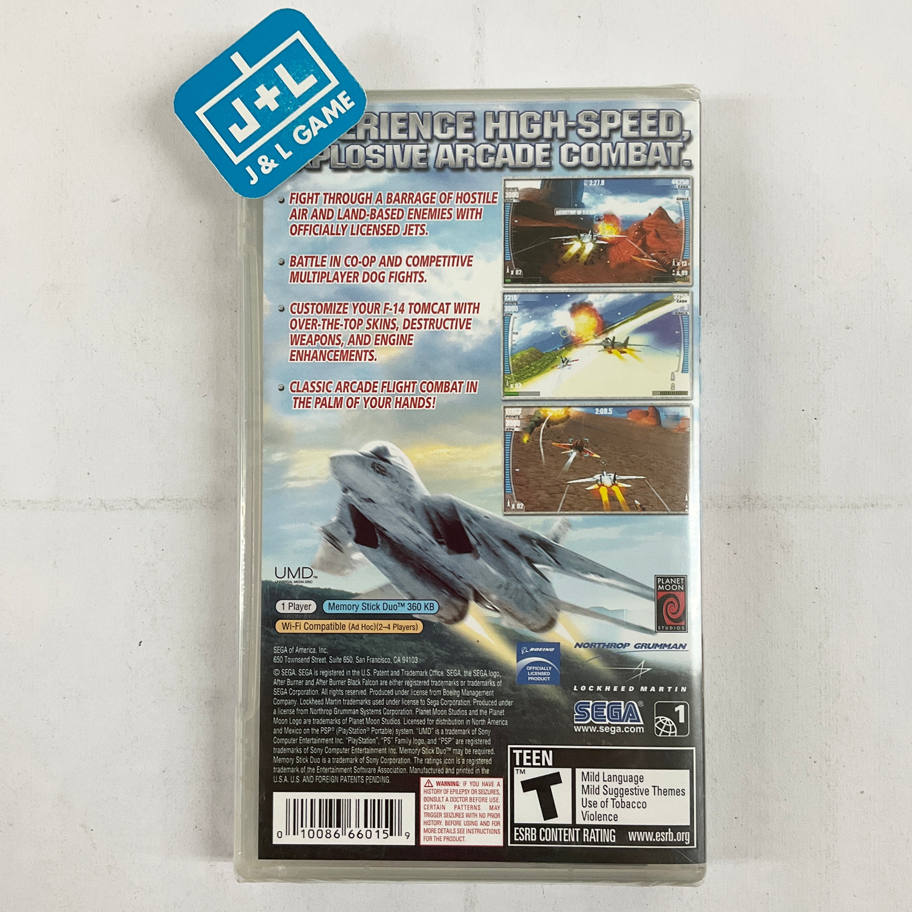 After Burner: Black Falcon - Sony PSP Video Games Sega   