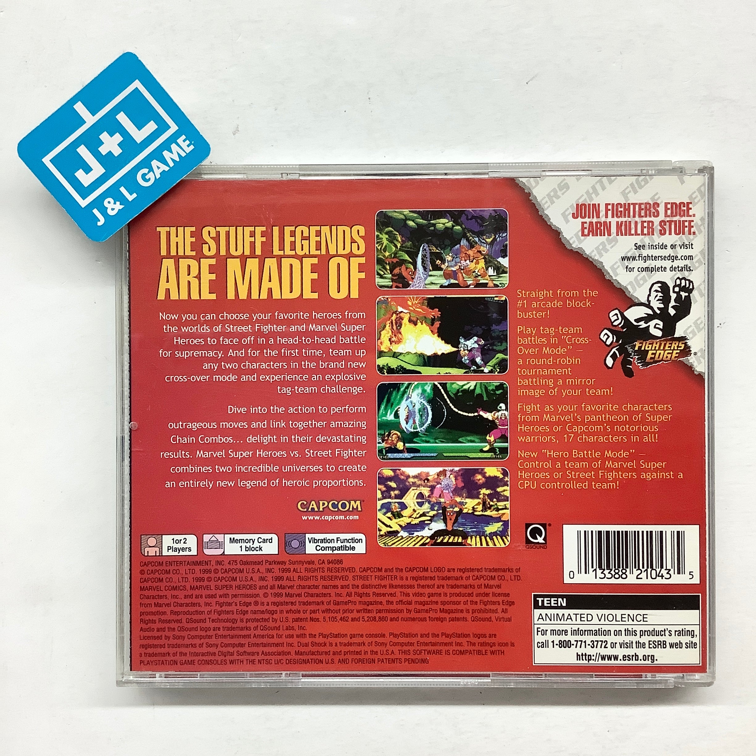 Marvel Super Heroes vs. Street Fighter - (PS1) PlayStation 1