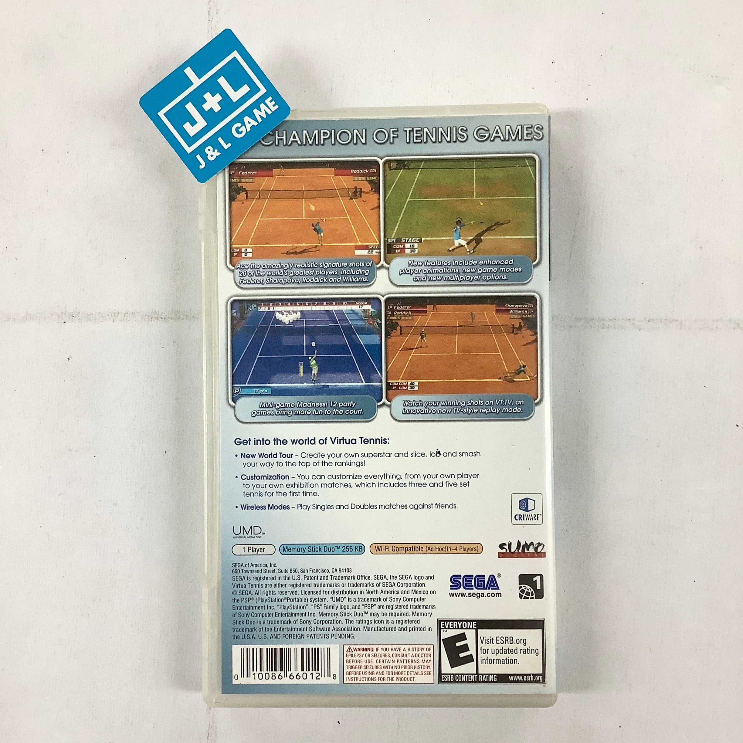 Virtua Tennis 3 - Sony PSP [Pre-Owned] Video Games Sega   