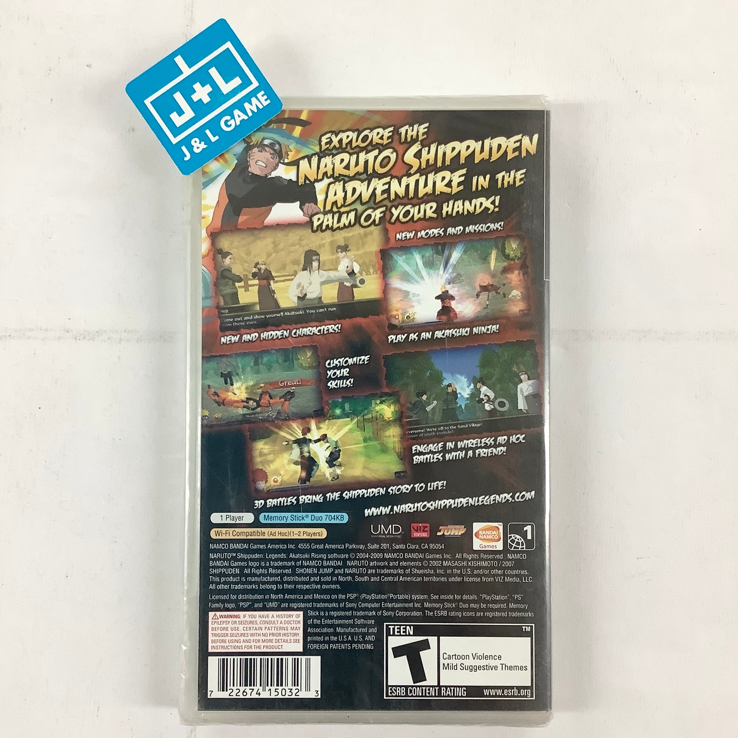 Naruto Shippuden: Legends: Akatsuki Rising - Sony PSP Video Games Namco Bandai Games   