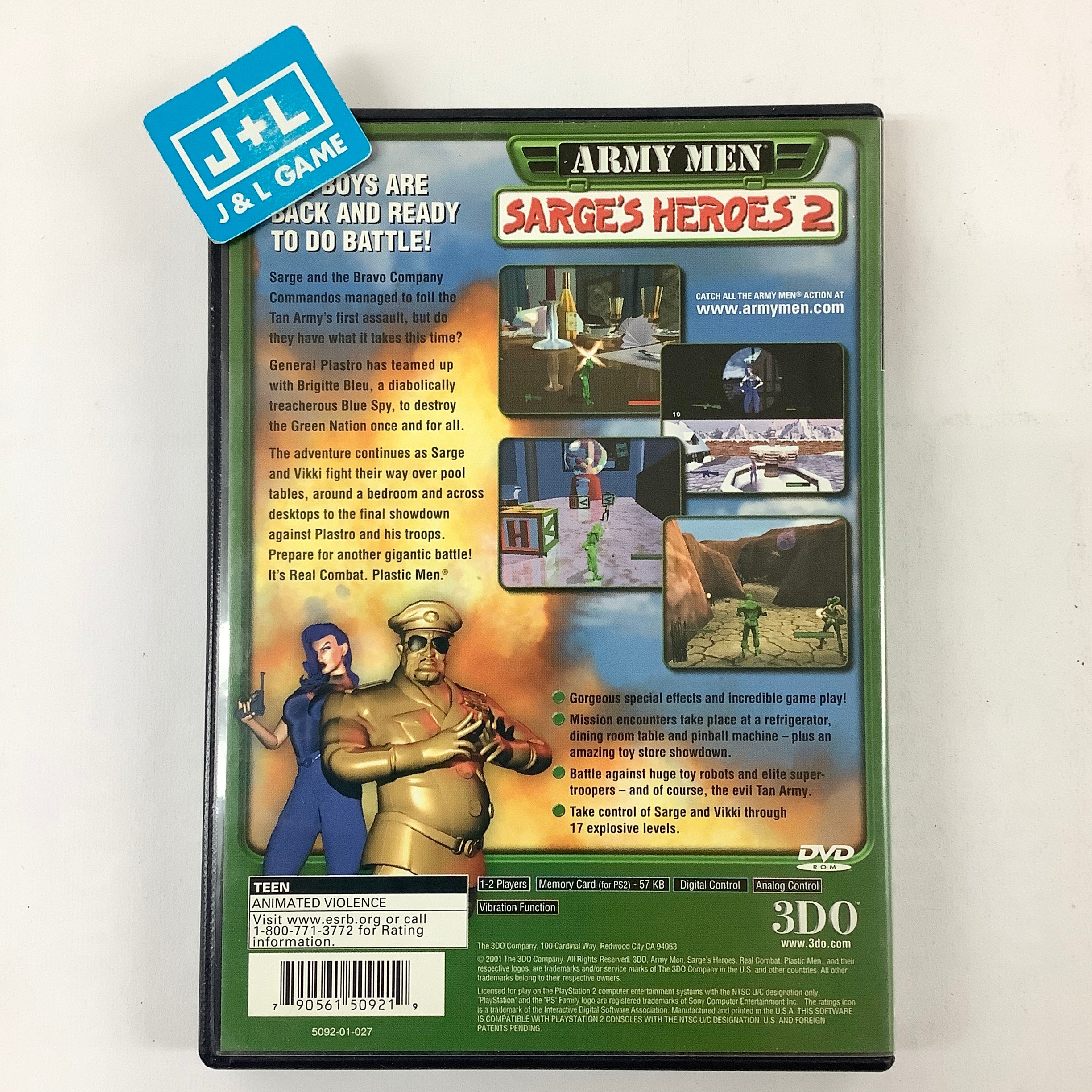 Army Men: Sarge's Heroes 2 - (PS2) PlayStation 2 [Pre-Owned] Video Games 3DO   