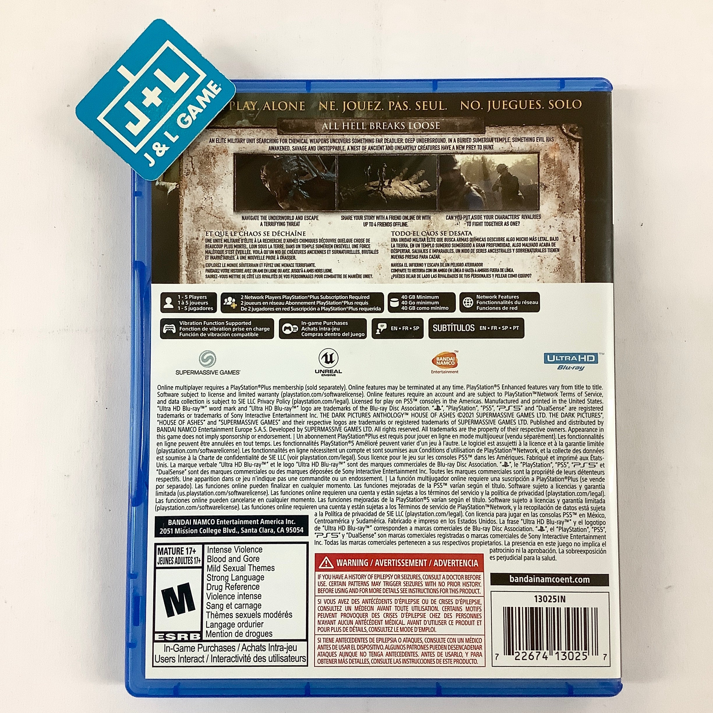 The Dark Pictures Anthology: House of Ashes - (PS5) PlayStation 5 [Pre-Owned] Video Games BANDAI NAMCO Entertainment   