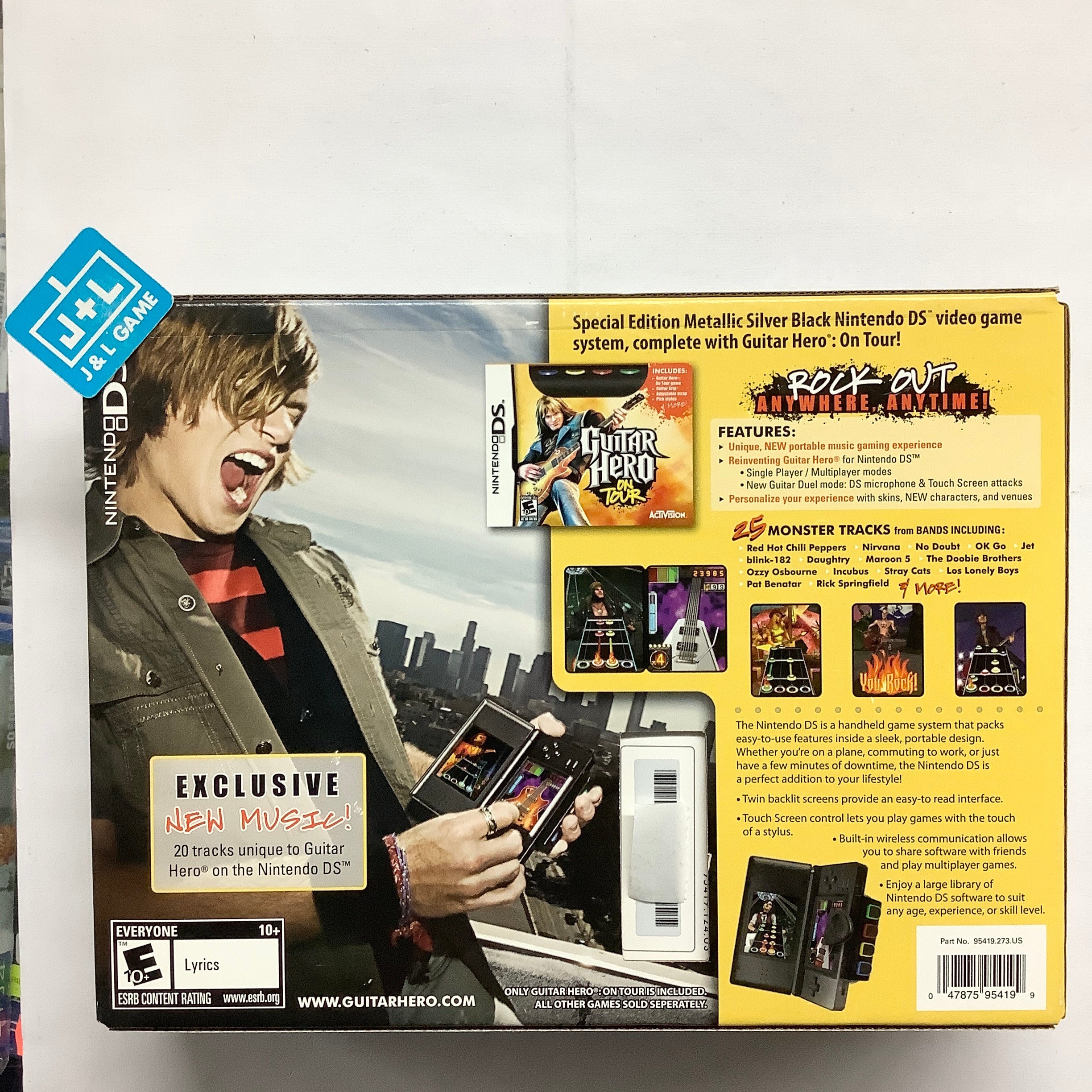Nintendo DS Lite Console Bundle (Guitar Hero Metallic Silver) - (NDS) Nintendo DS Consoles Nintendo   