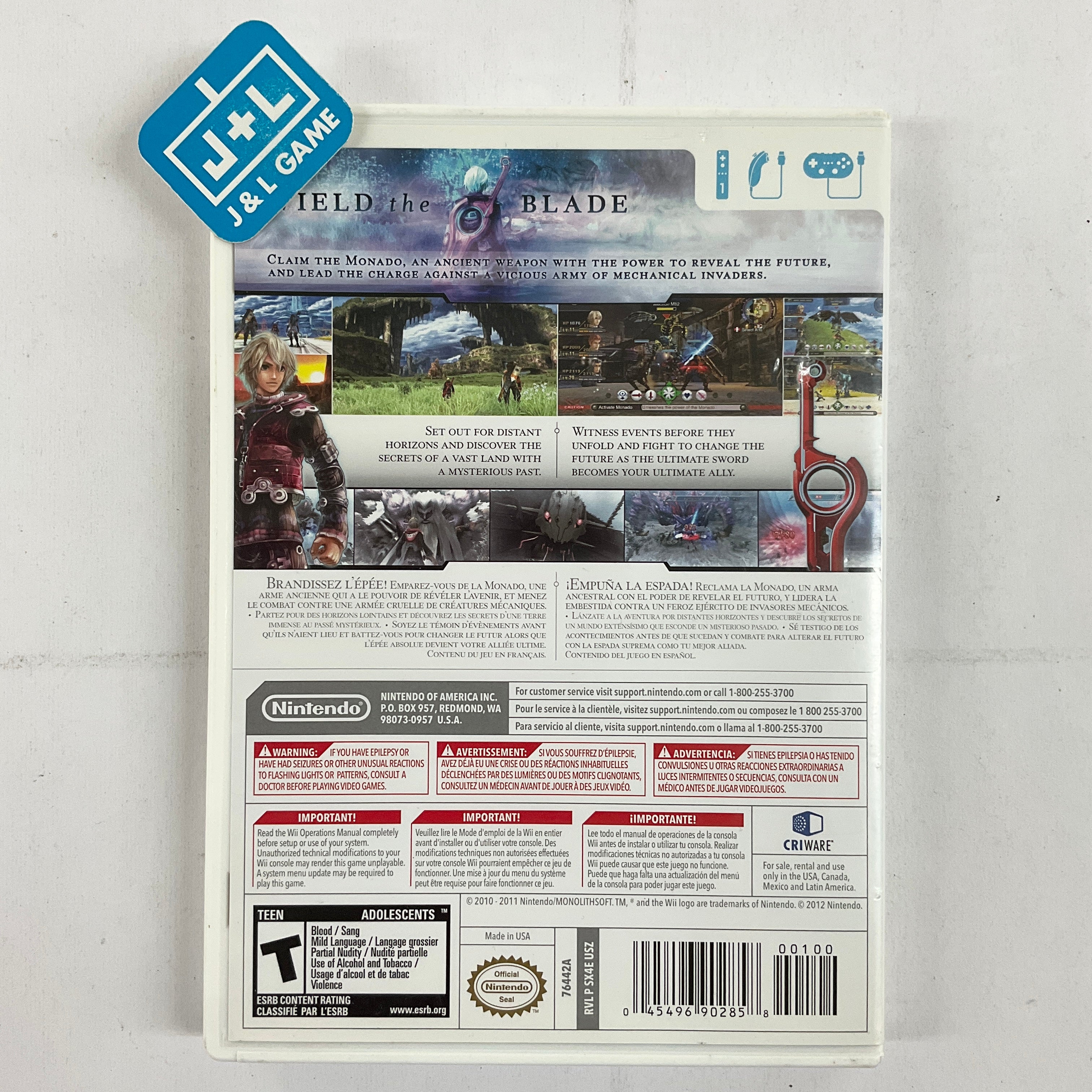 Xenoblade Chronicles - Nintendo Wii [Pre-Owned] Video Games Nintendo   