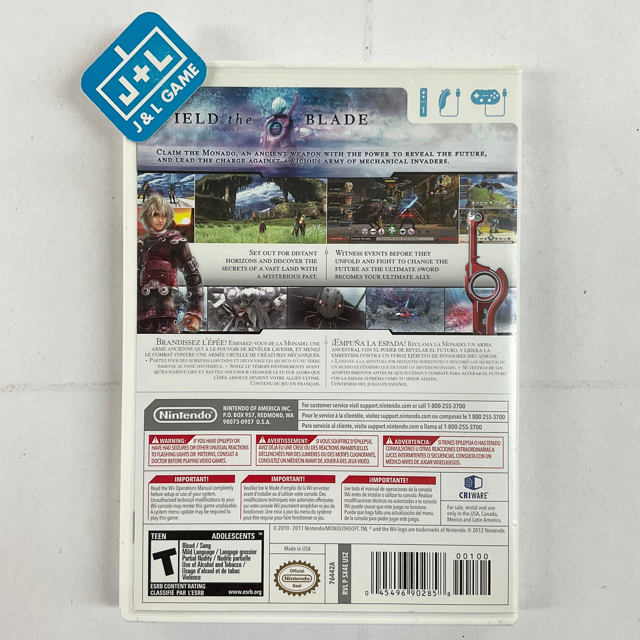 Xenoblade Chronicles Nintendo Wii [PreOwned] J&L Video Games New York City