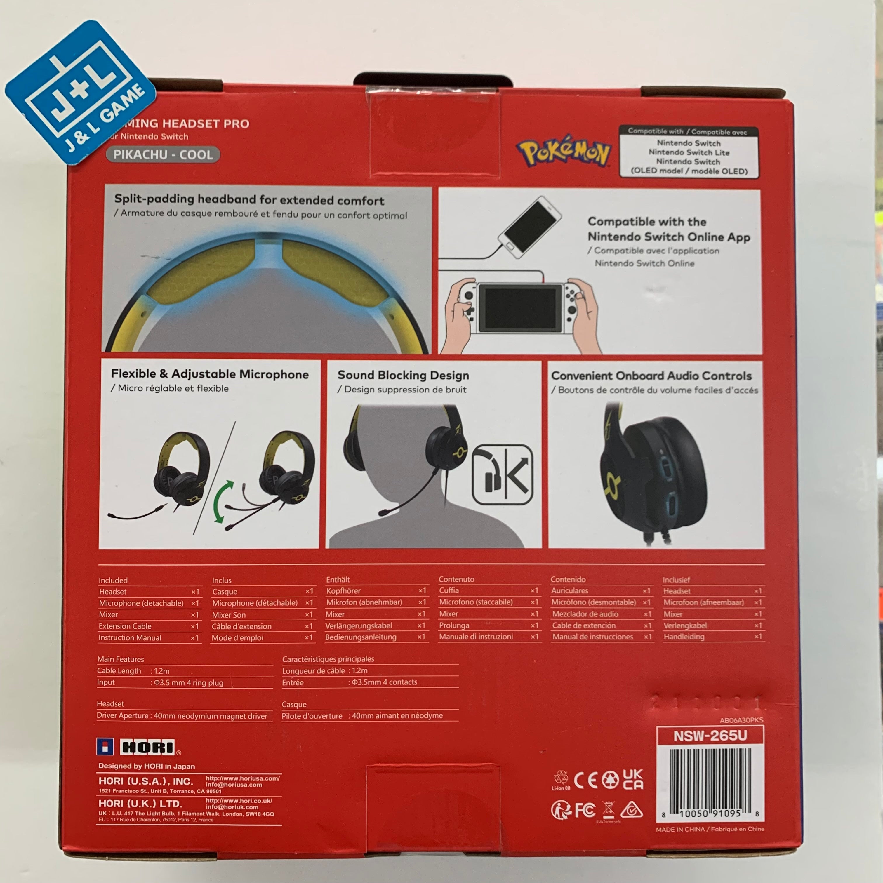 HORI Gaming Headset (Pikachu COOL) - (NSW) Nintendo Switch ACCESSORIES HORI   