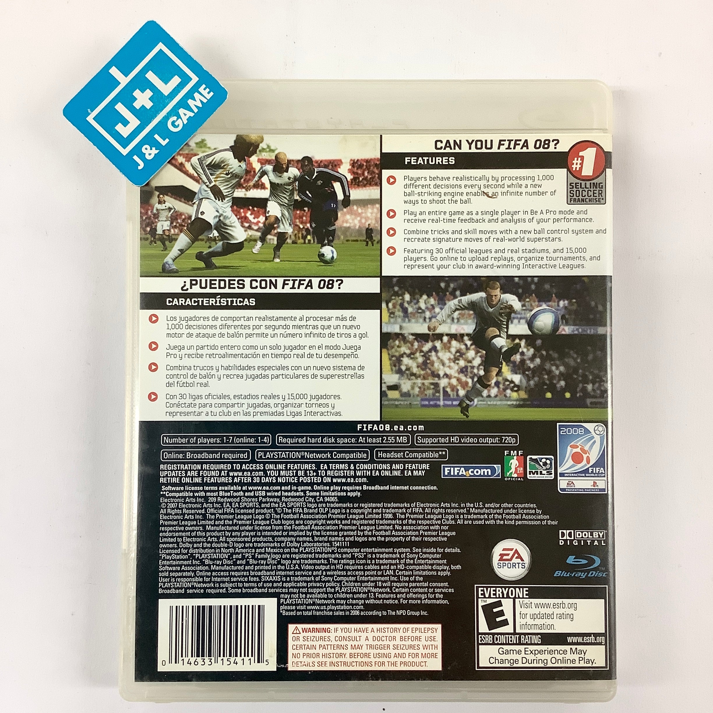 FIFA Soccer 08 - (PS3) PlayStation 3 [Pre-Owned] Video Games EA Sports   