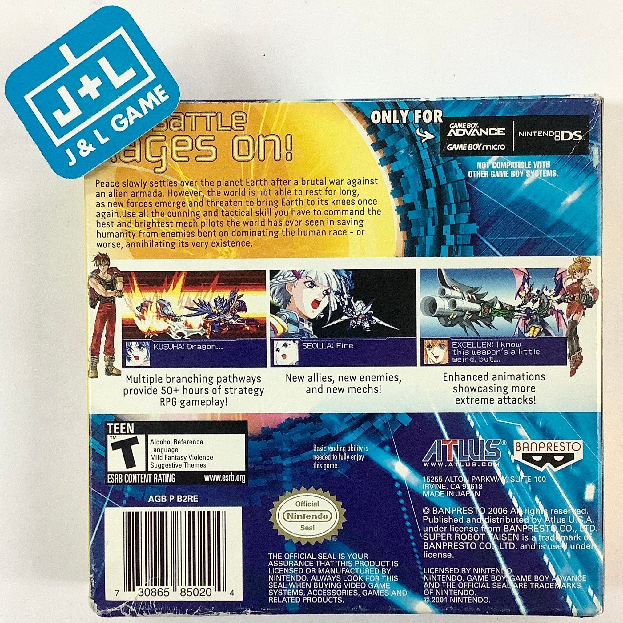 Super Robot Taisen: Original Generation 2 - (GBA) Game Boy Advance [Pre-Owned] Video Games Atlus   