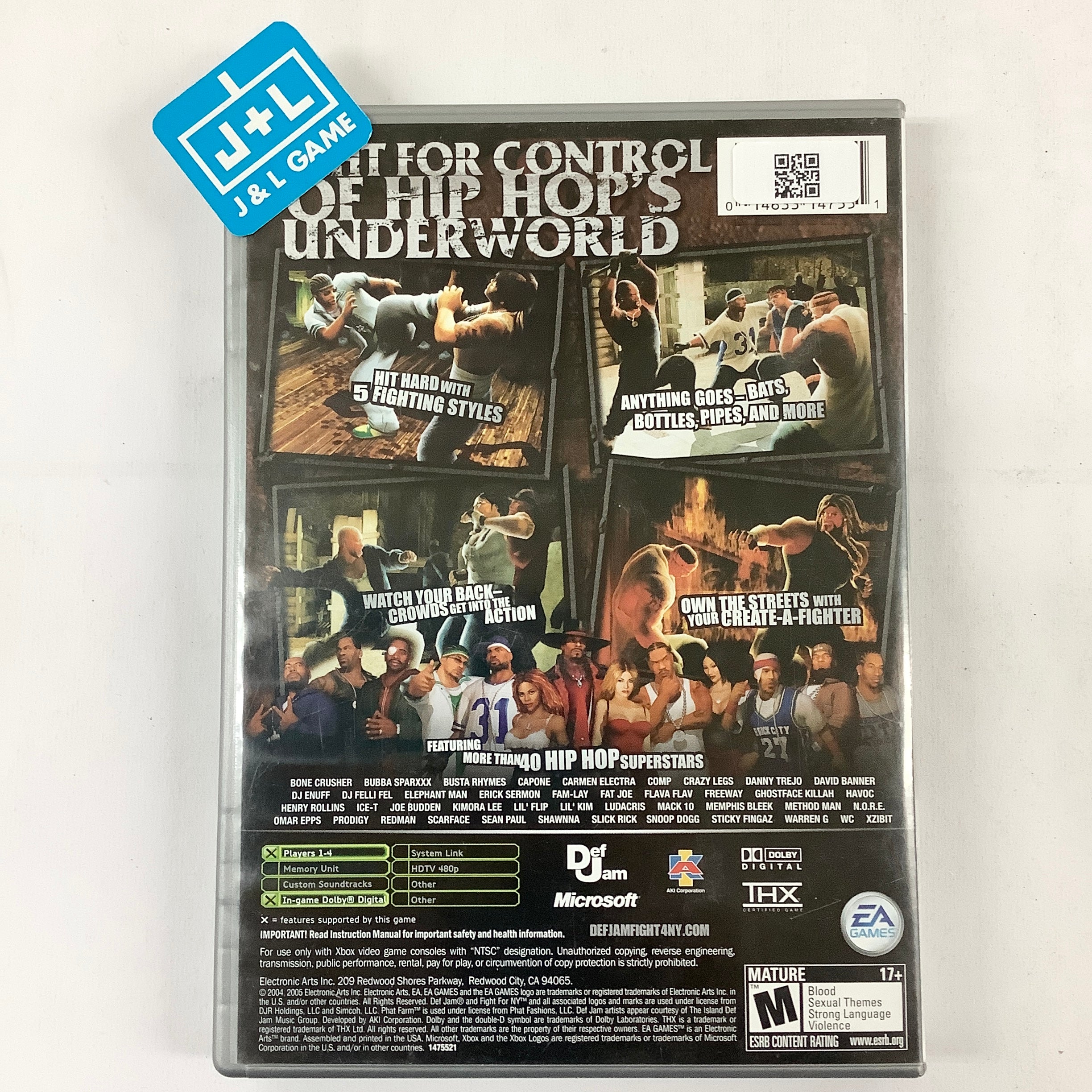 Def Jam: Fight for NY (Platinum Hits) - (XB) Xbox [Pre-Owned] Video Games EA Games   