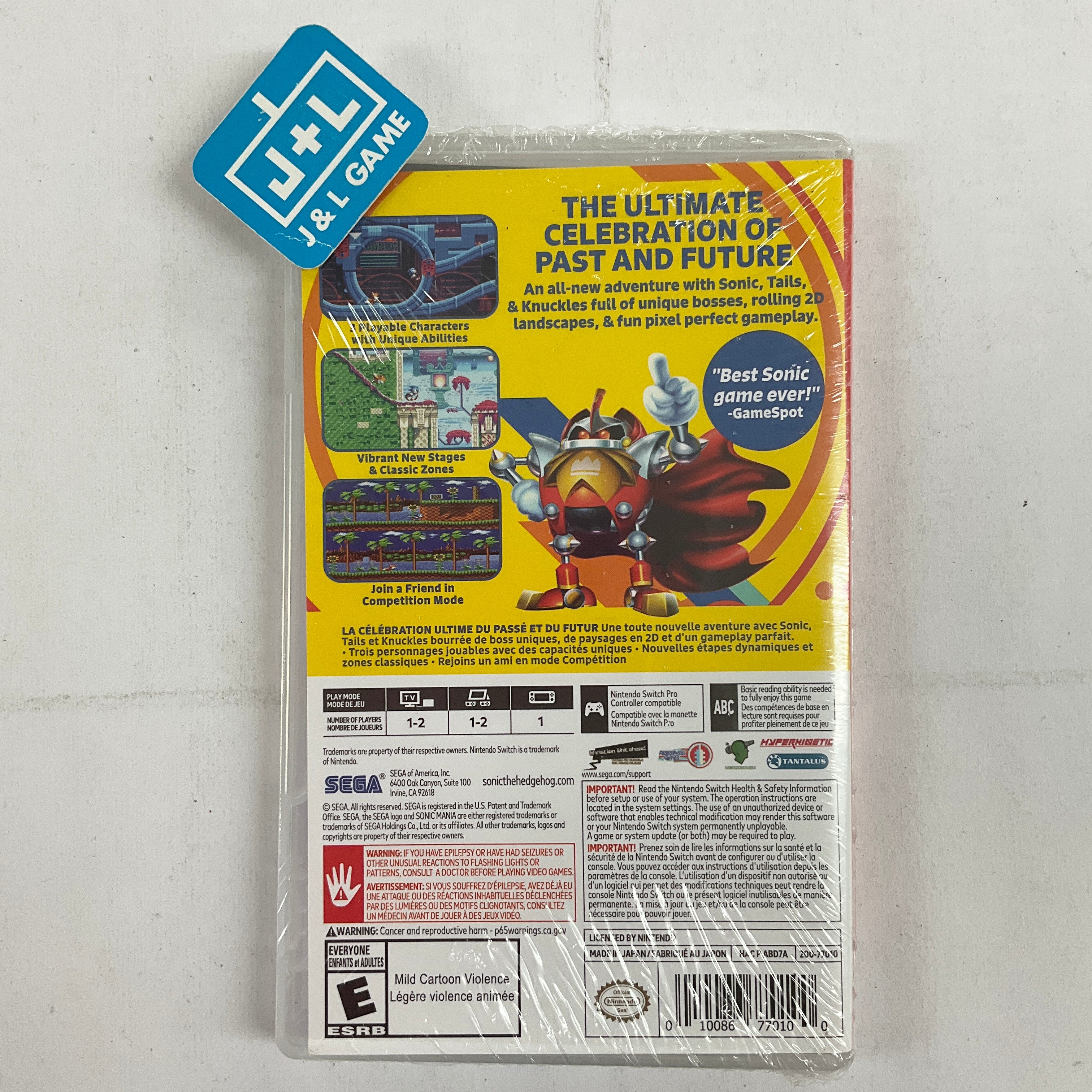 Sonic Mania - (NSW) Nintendo Switch | J&L Game