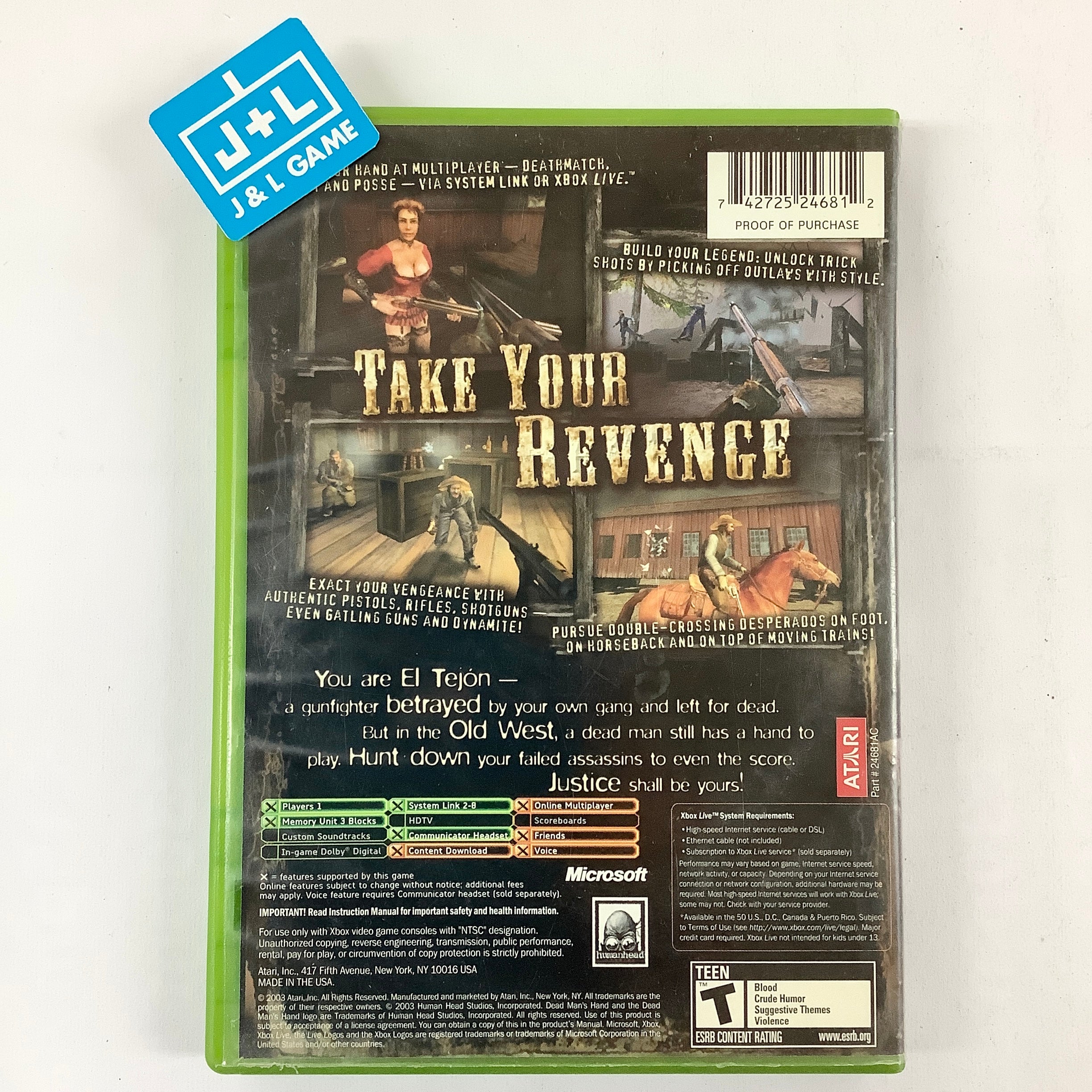 Dead Man's Hand - (XB) Xbox [Pre-Owned] Video Games Atari SA   