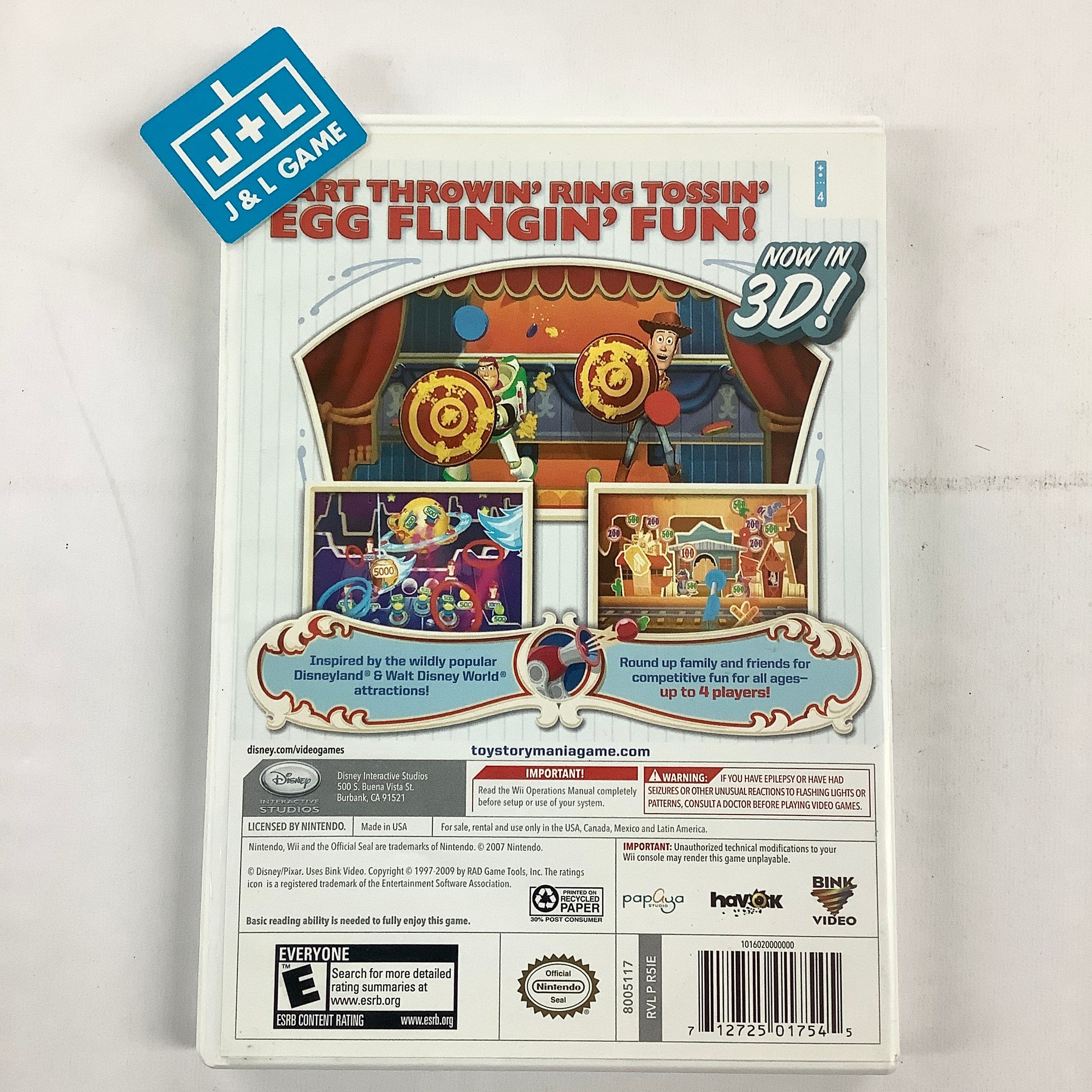 任天堂 - トイストーリーマニア Toy Story Mania! - Nintendo Wii [Pre-Owned] | J&L Game