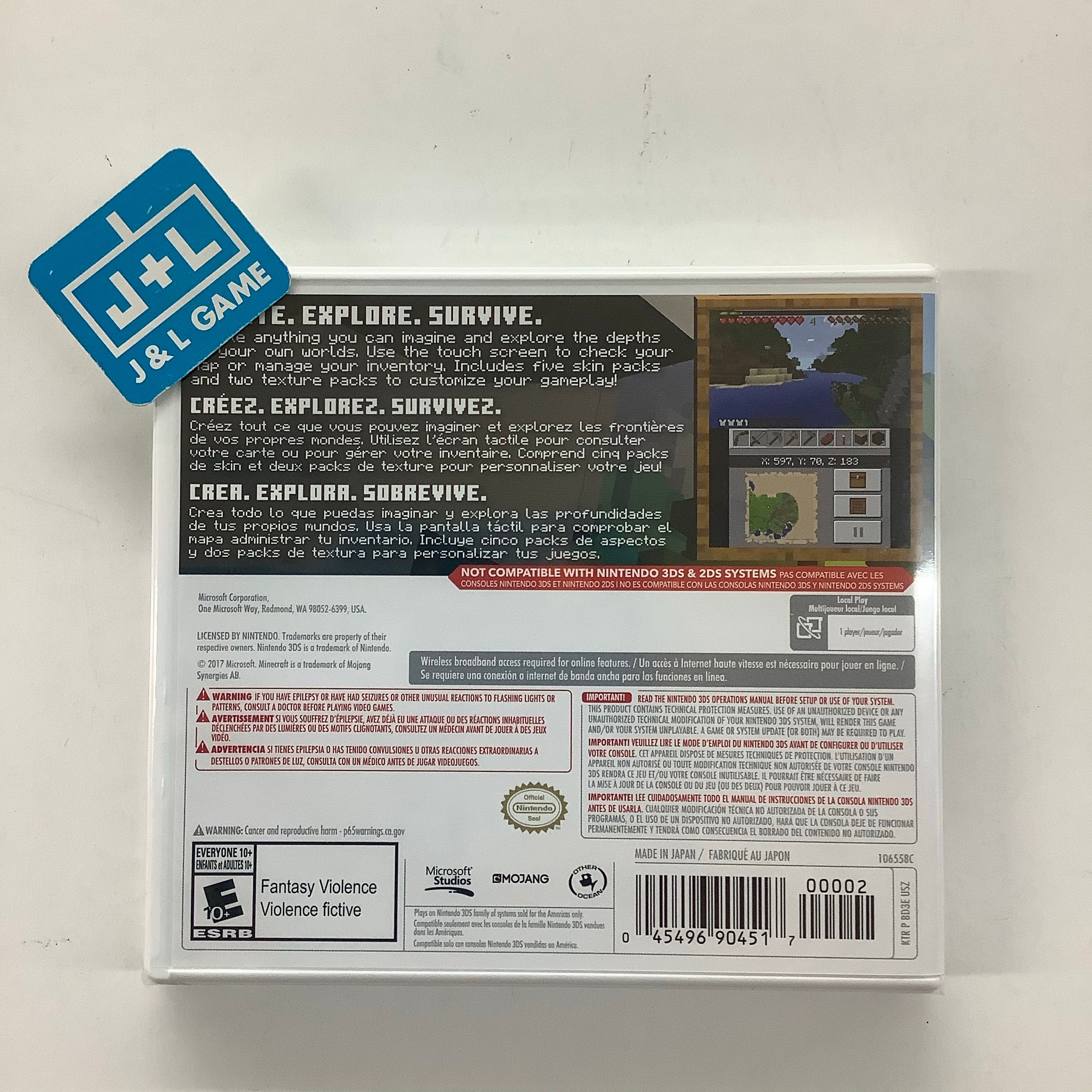 Minecraft: New Nintendo 3DS Edition - Nintendo 3DS Video Games Mojang AB   