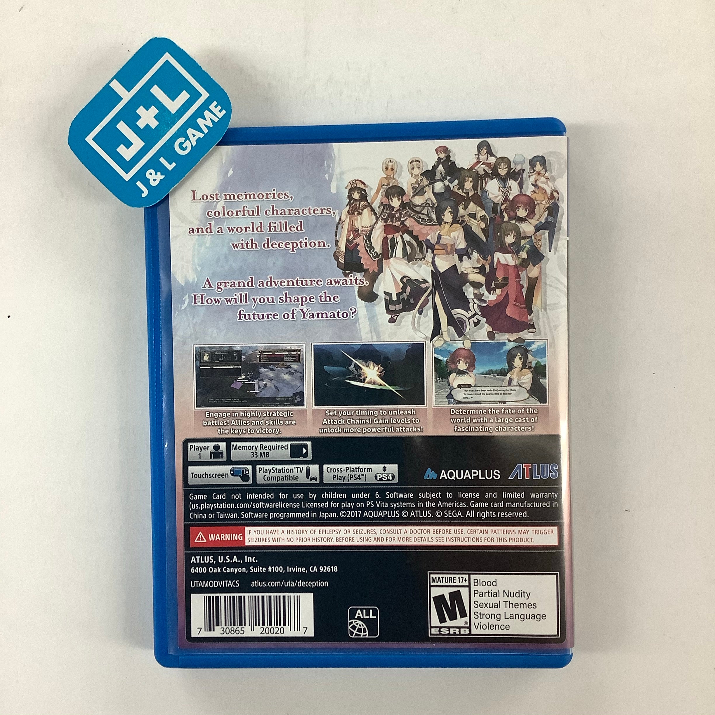 Utawarerumono Mask of Deception (Launch Edition) - (PSV) PlayStation Vita [Pre-Owned] Video Games Atlus   